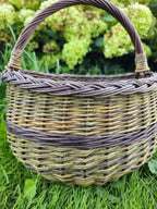 Handmade Dark Wicker Basket