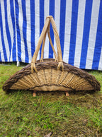 Wicker Flower Basket with Two Arched Handles