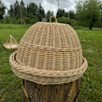 Handmade Wicker Food Cover with Tray