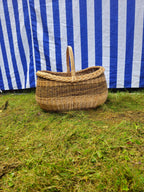 Braided Rim Large Wicker Gathering Basket