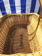 Wicker Mushroom Basket with Thick Braided Edge