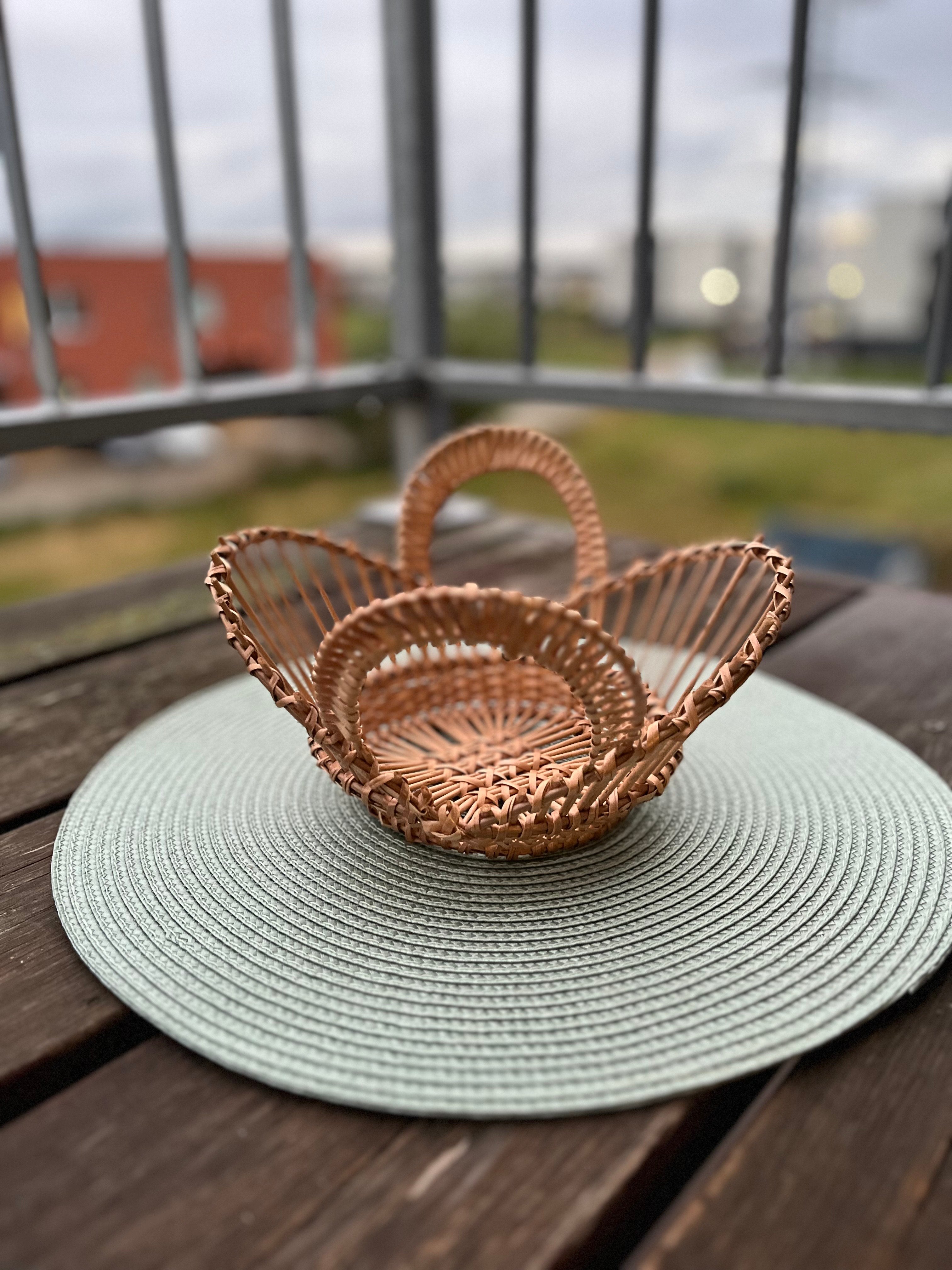 Handwoven Decorative Bowl for Bread, Fruit or Display
