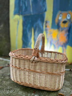 Handmade Willow Basket with Handle
