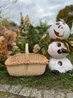 Rectangular Wicker Basket with Braided Handle