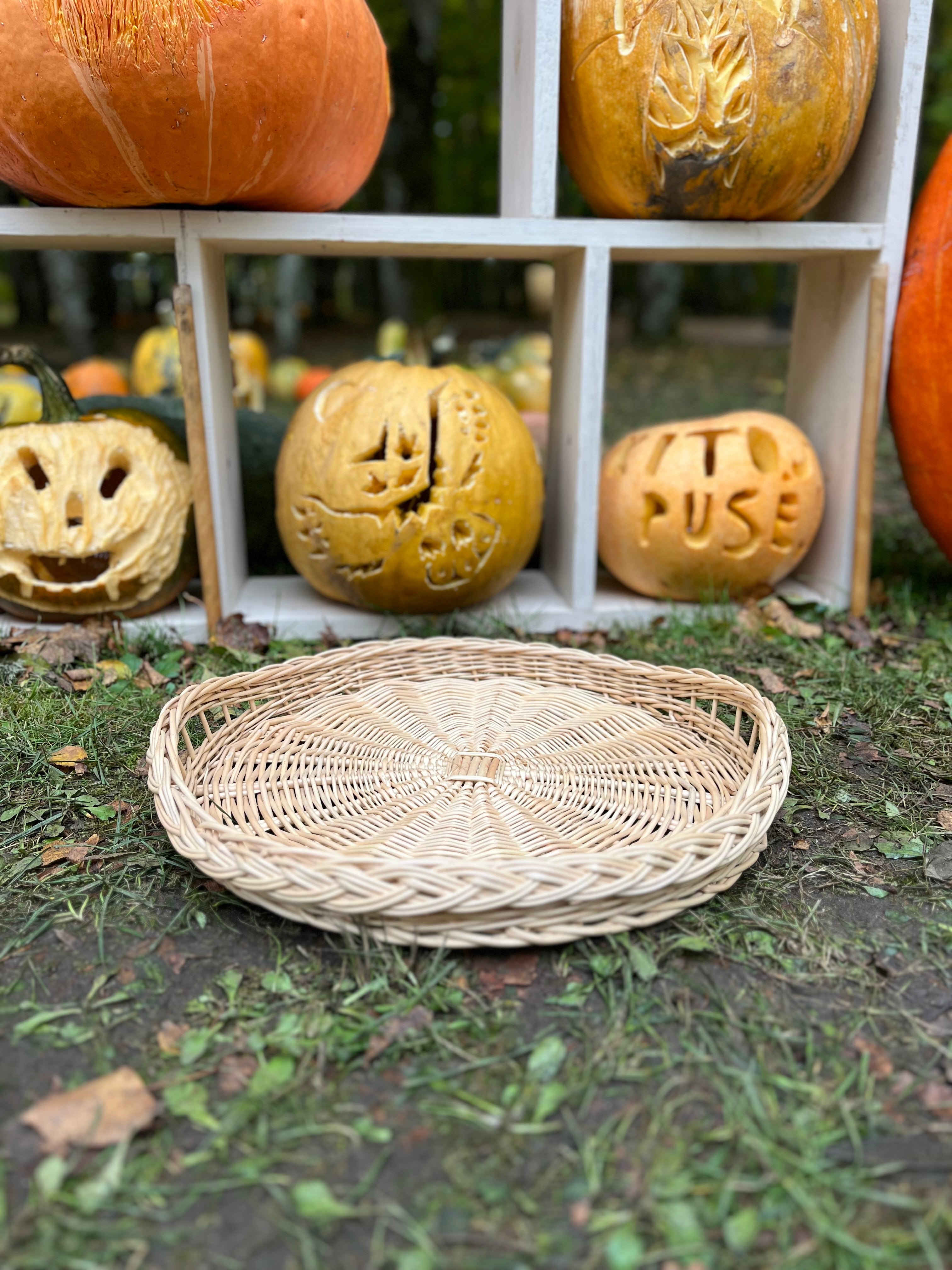 Rustic Handmade Wicker Tray