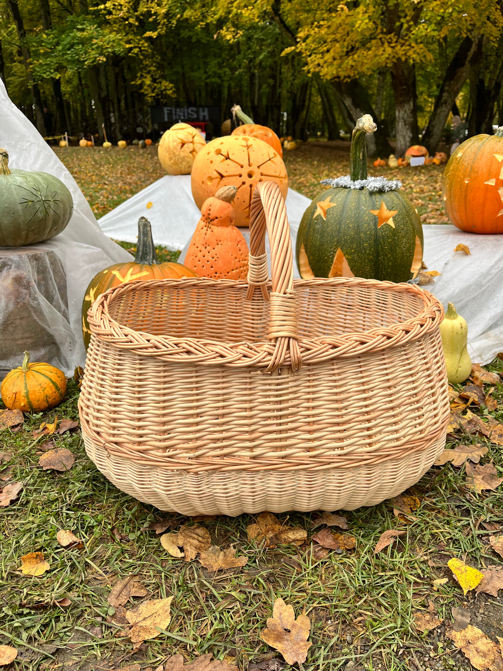 Extra Large Handwoven Wicker Basket