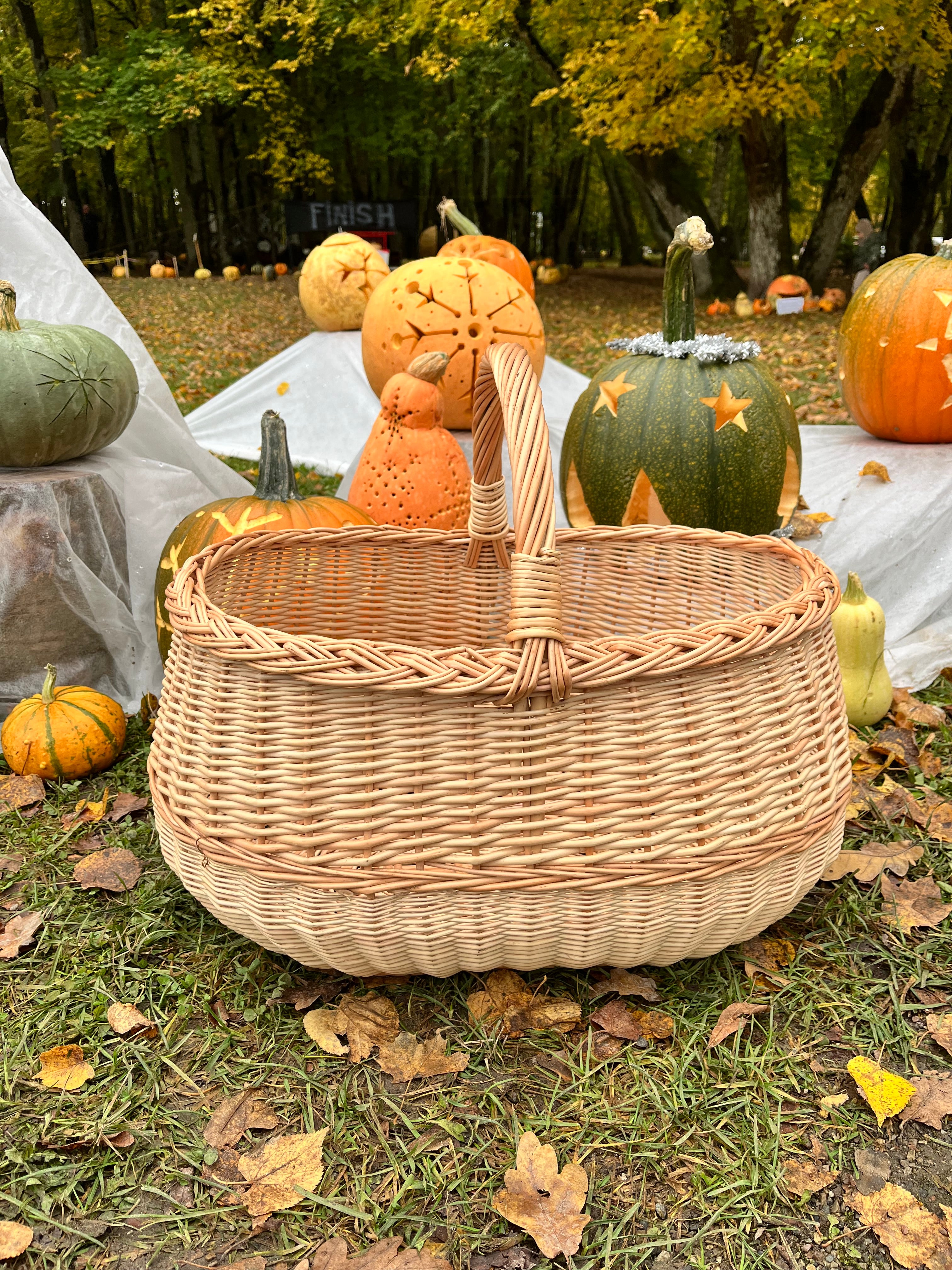 Extra Large Handwoven Wicker Basket