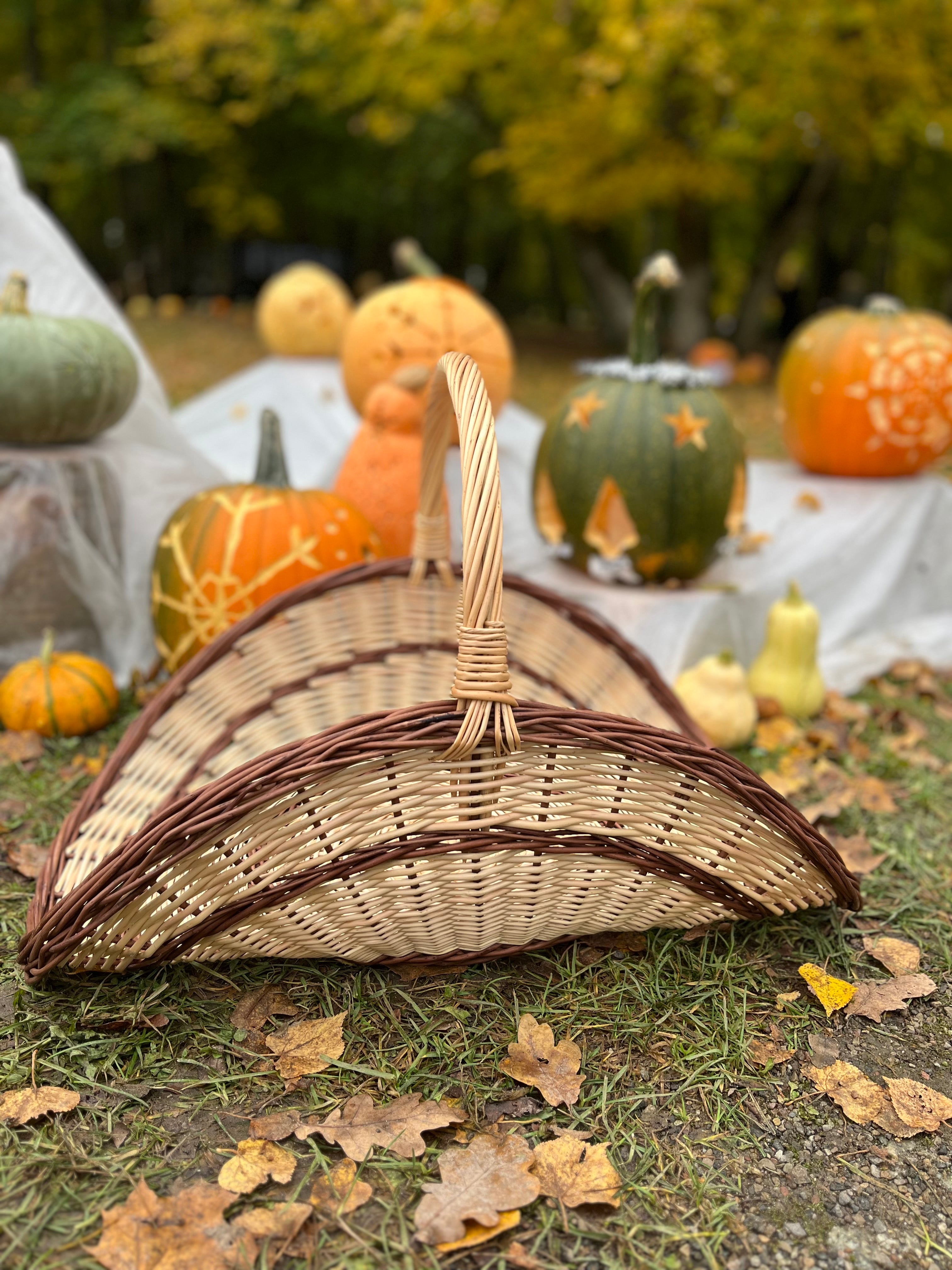 Handwoven Wicker Flower Basket