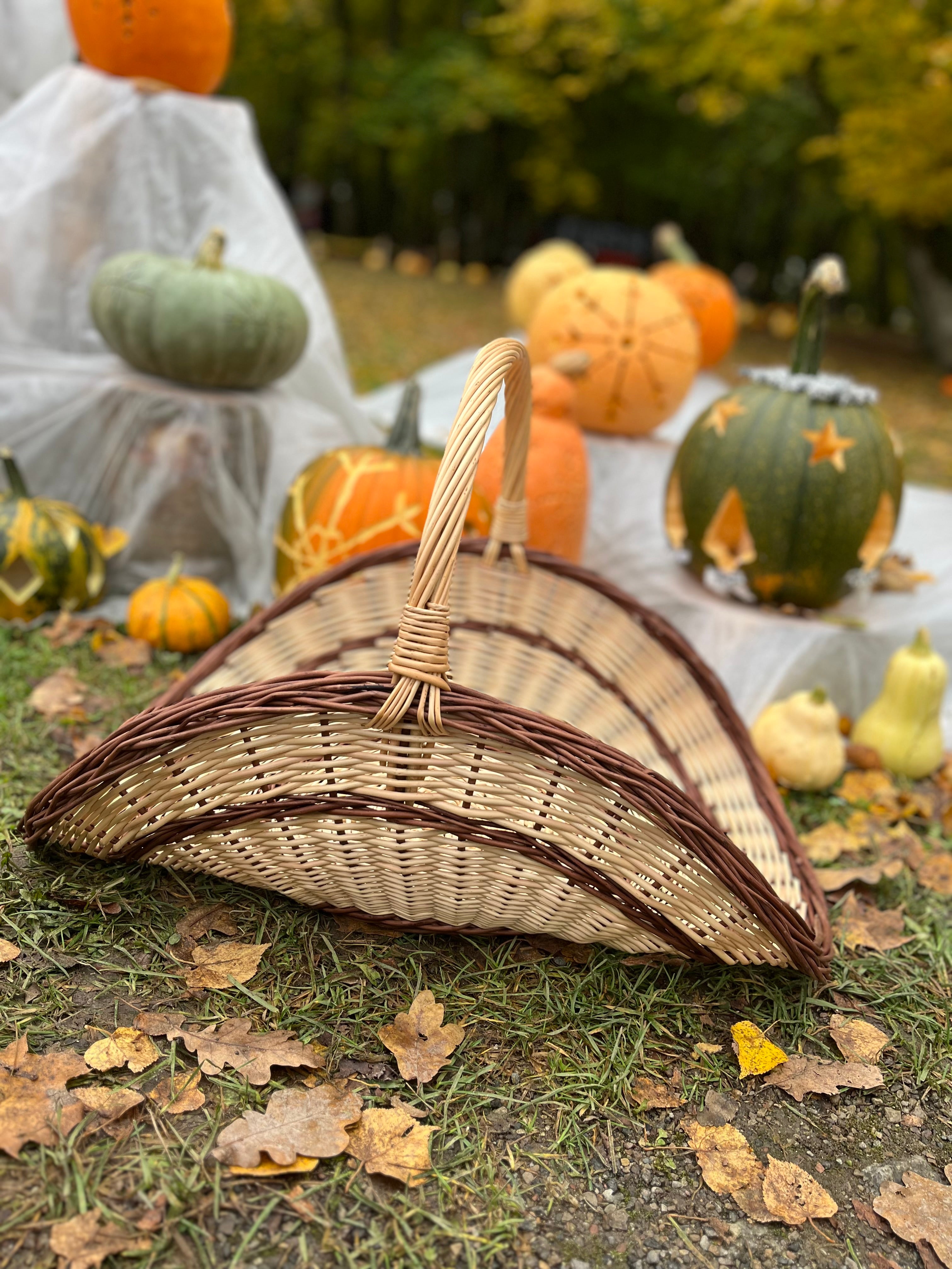 Handwoven Wicker Flower Basket