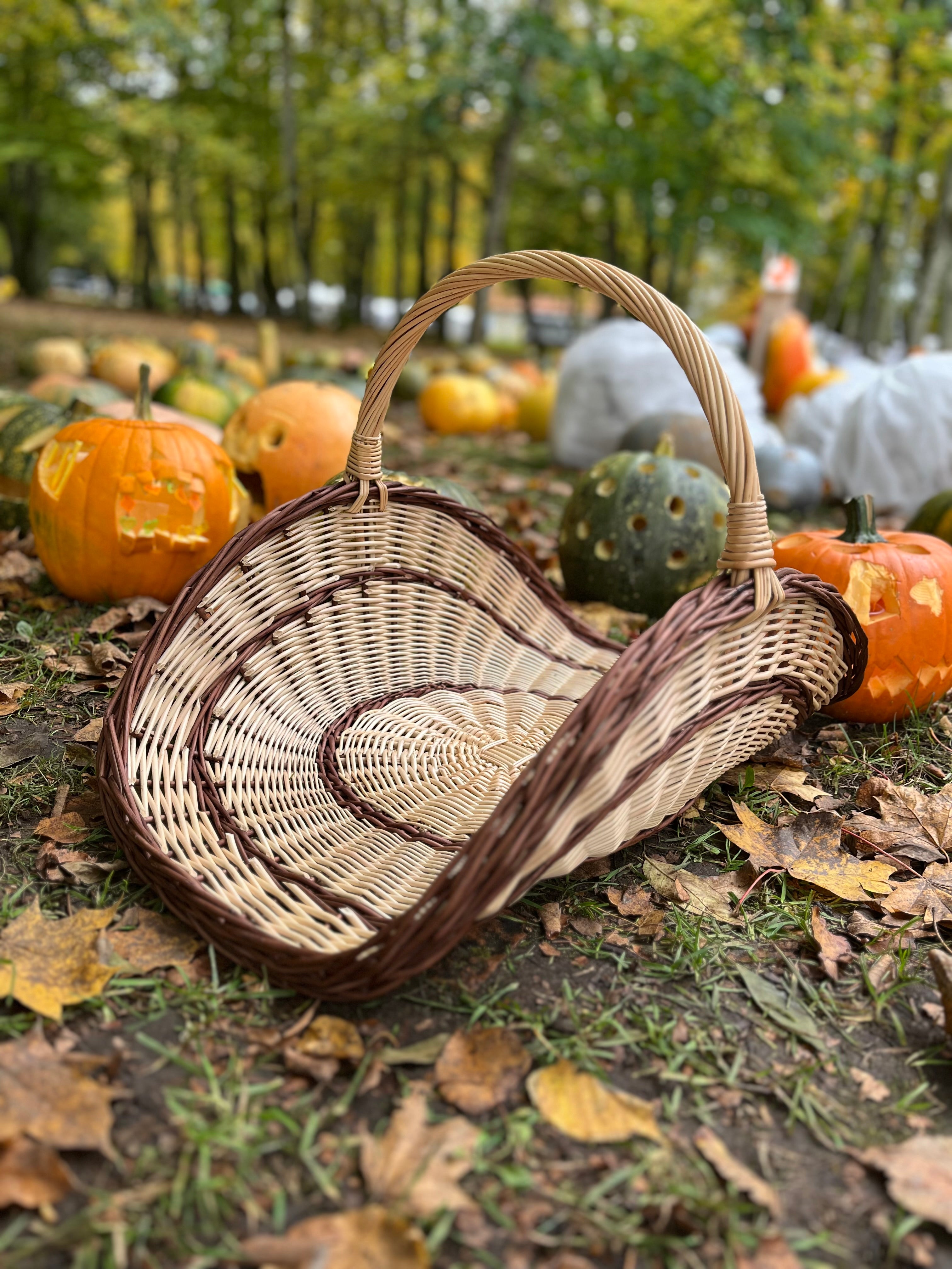 Handwoven Wicker Flower Basket