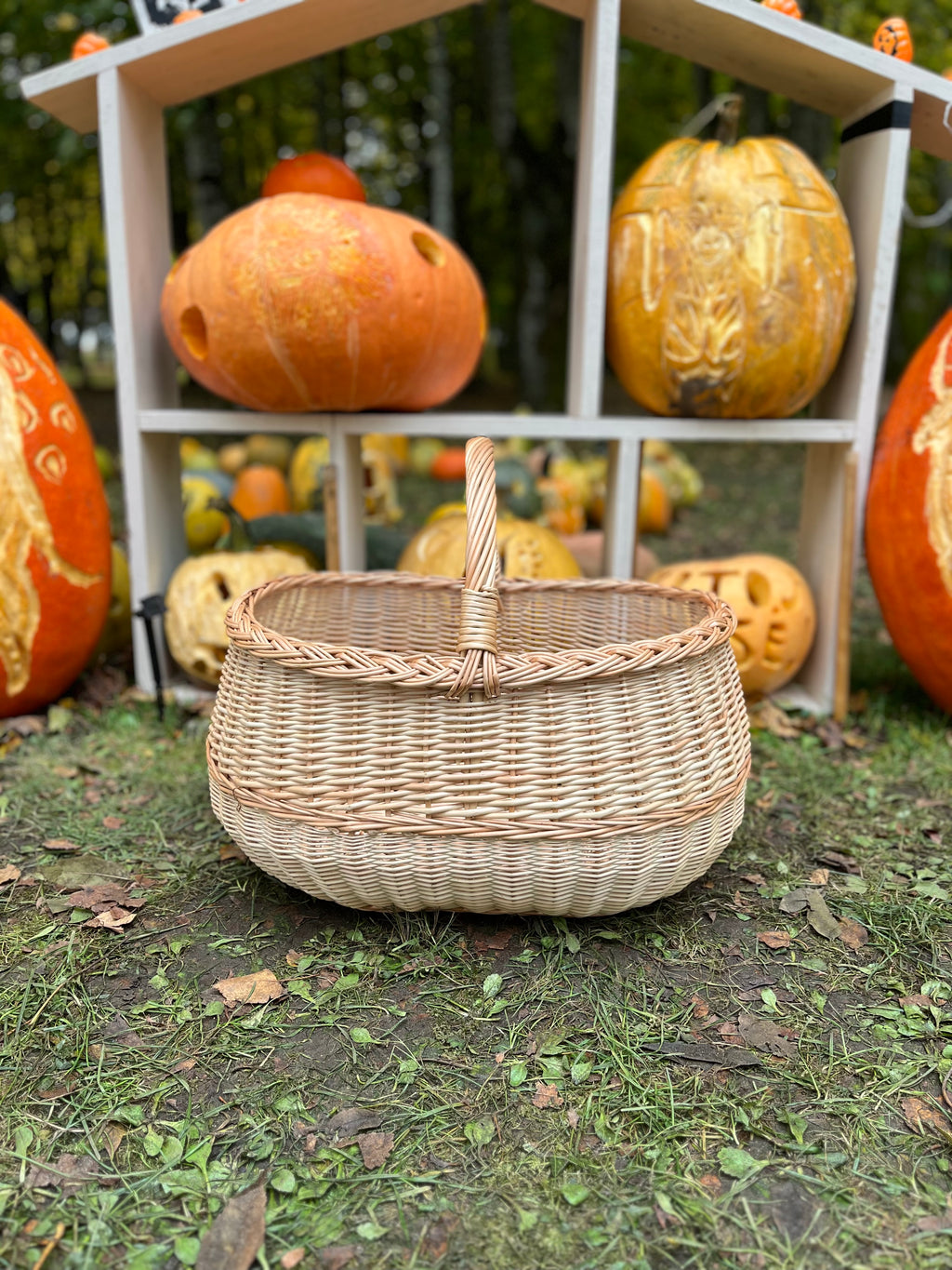 Extra Large Handwoven Wicker Basket