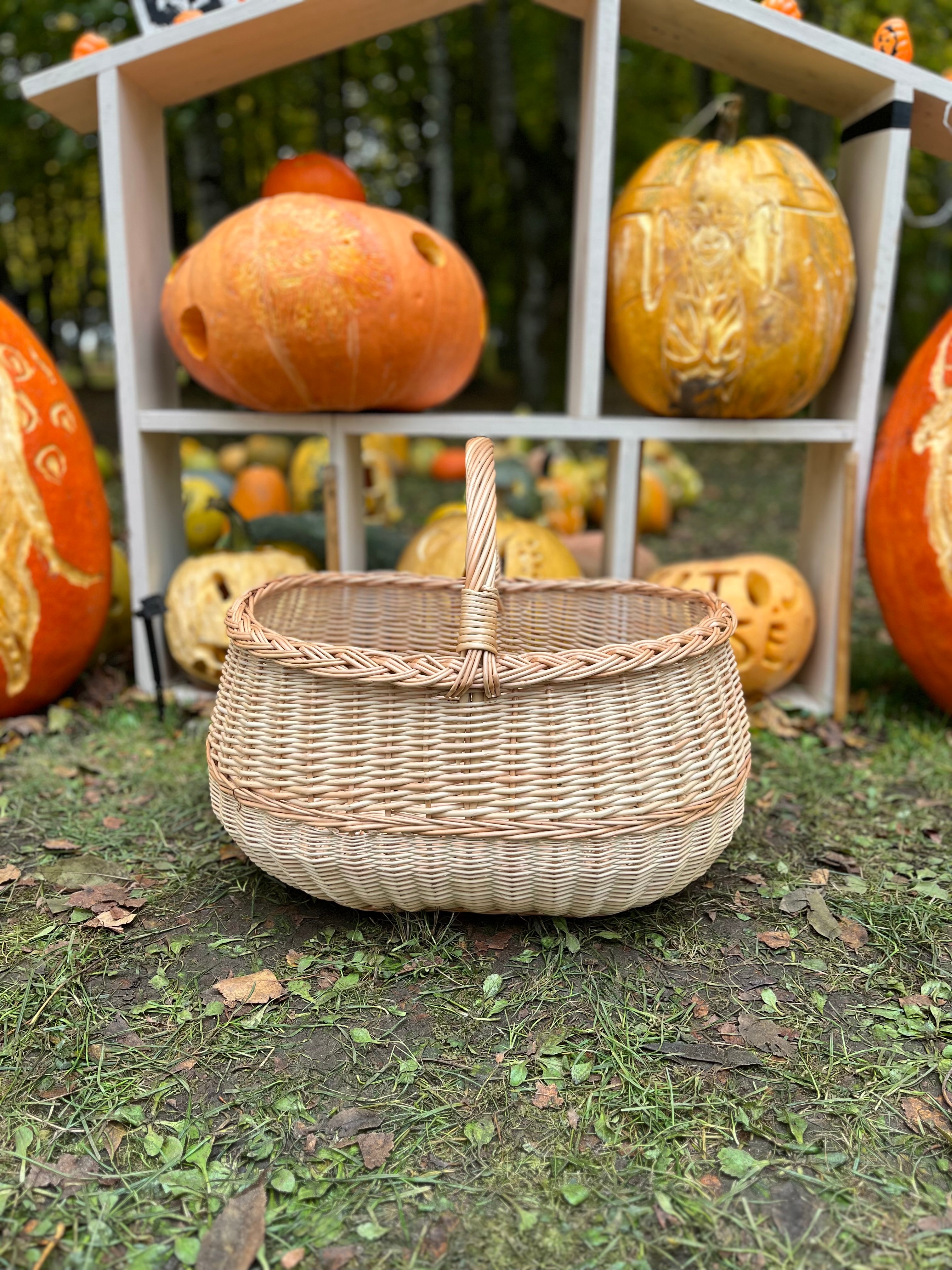 Extra Large Handwoven Wicker Basket