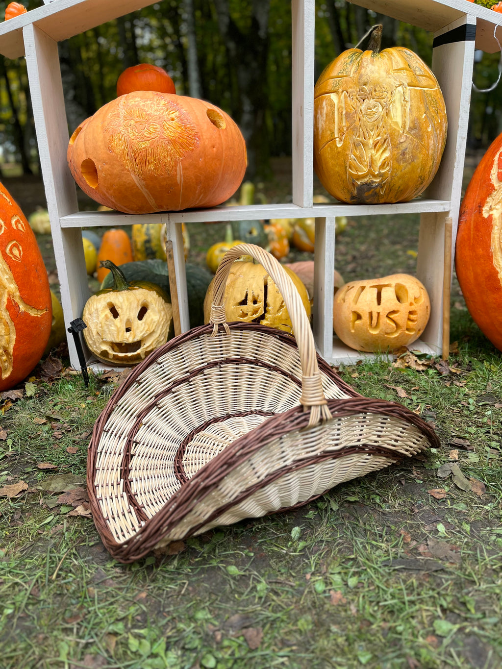 Handwoven Wicker Flower Basket