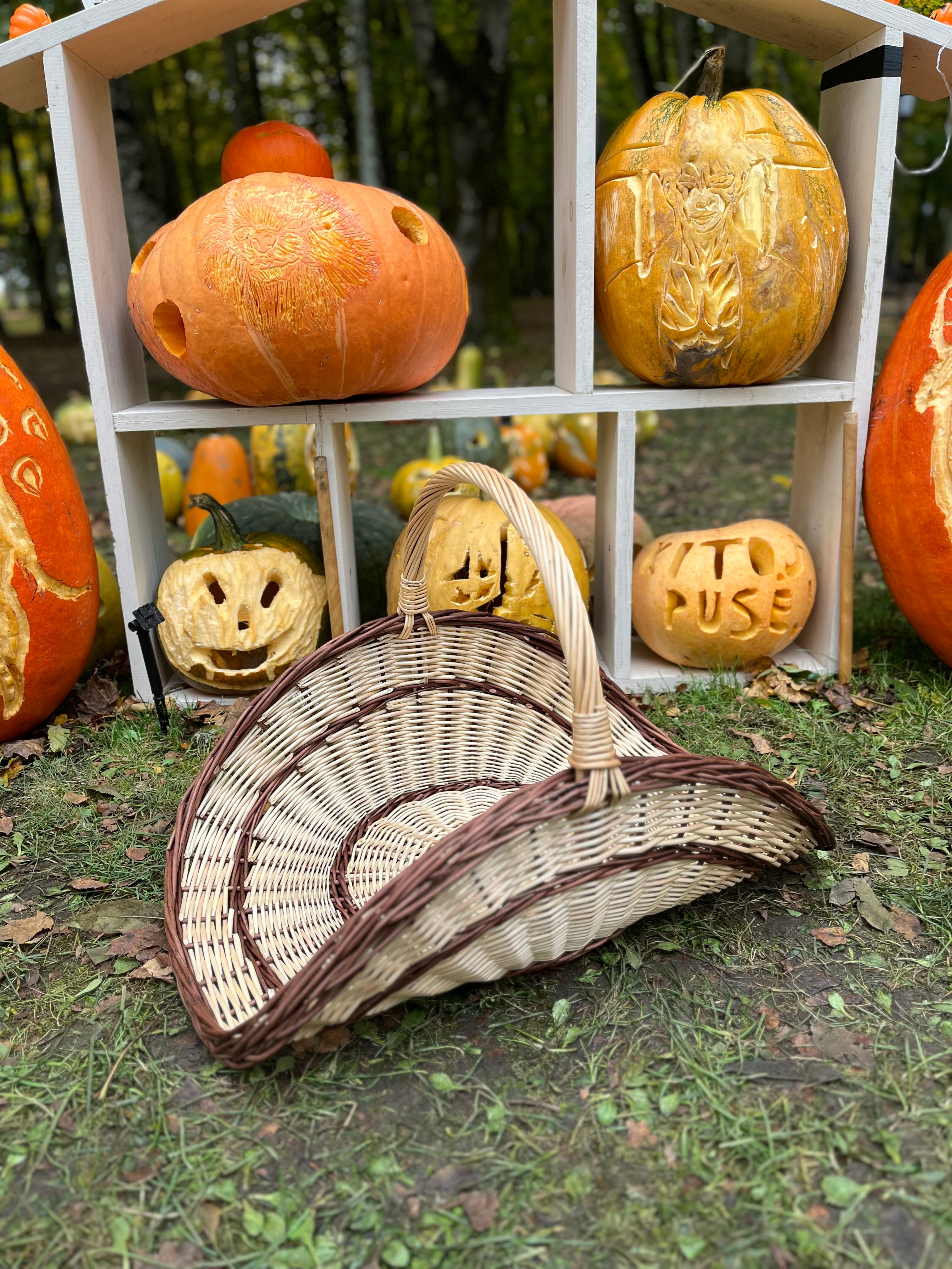 Handwoven Wicker Flower Basket