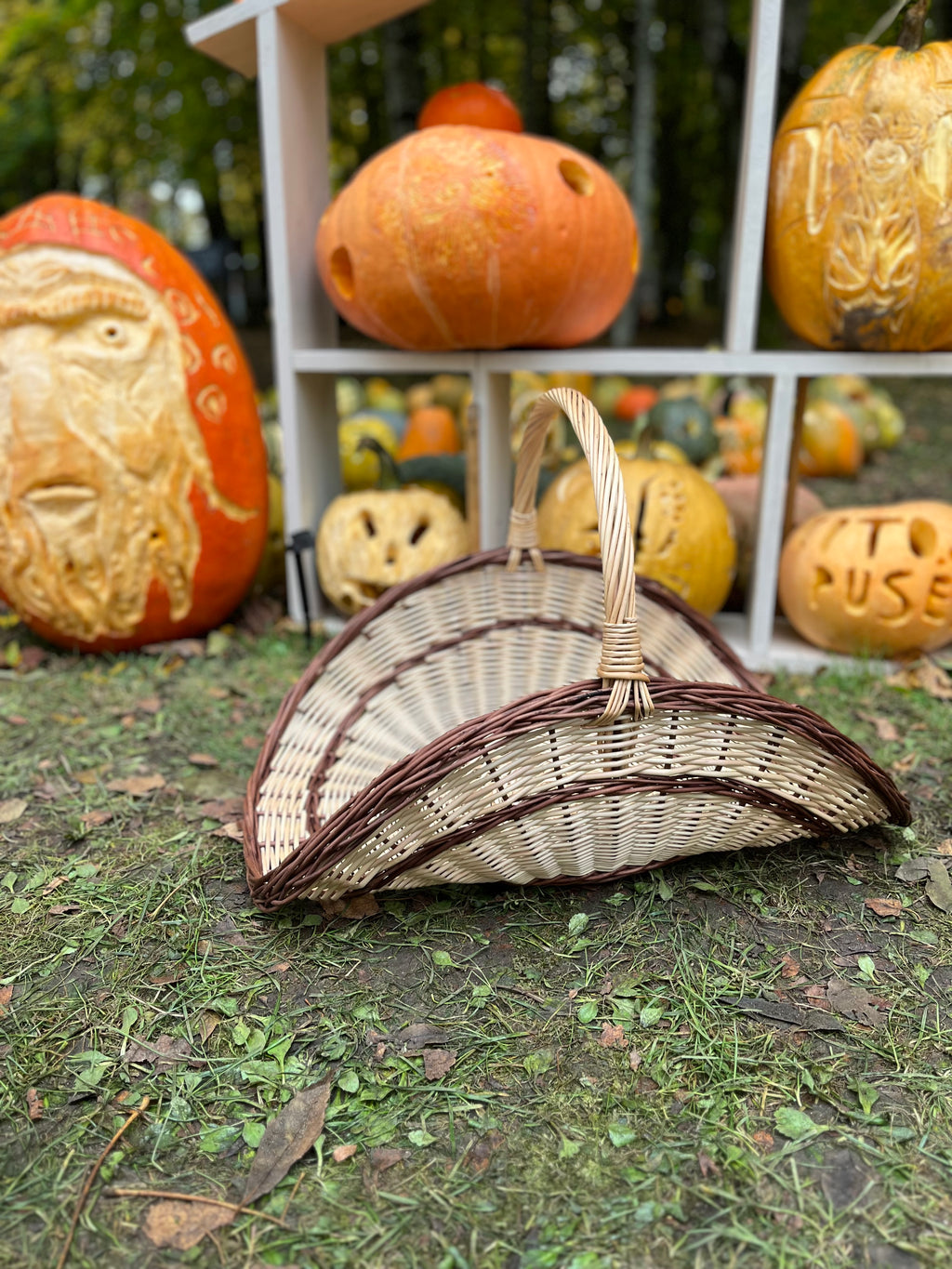 Handwoven Wicker Flower Basket