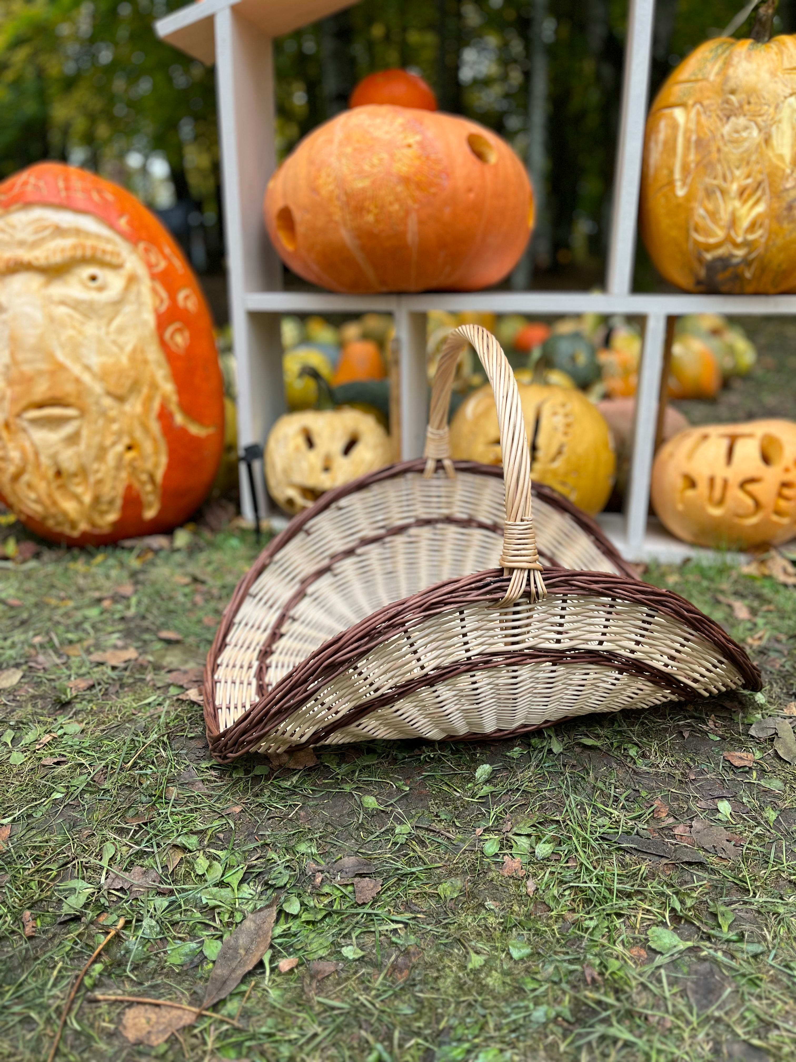 Handwoven Wicker Flower Basket