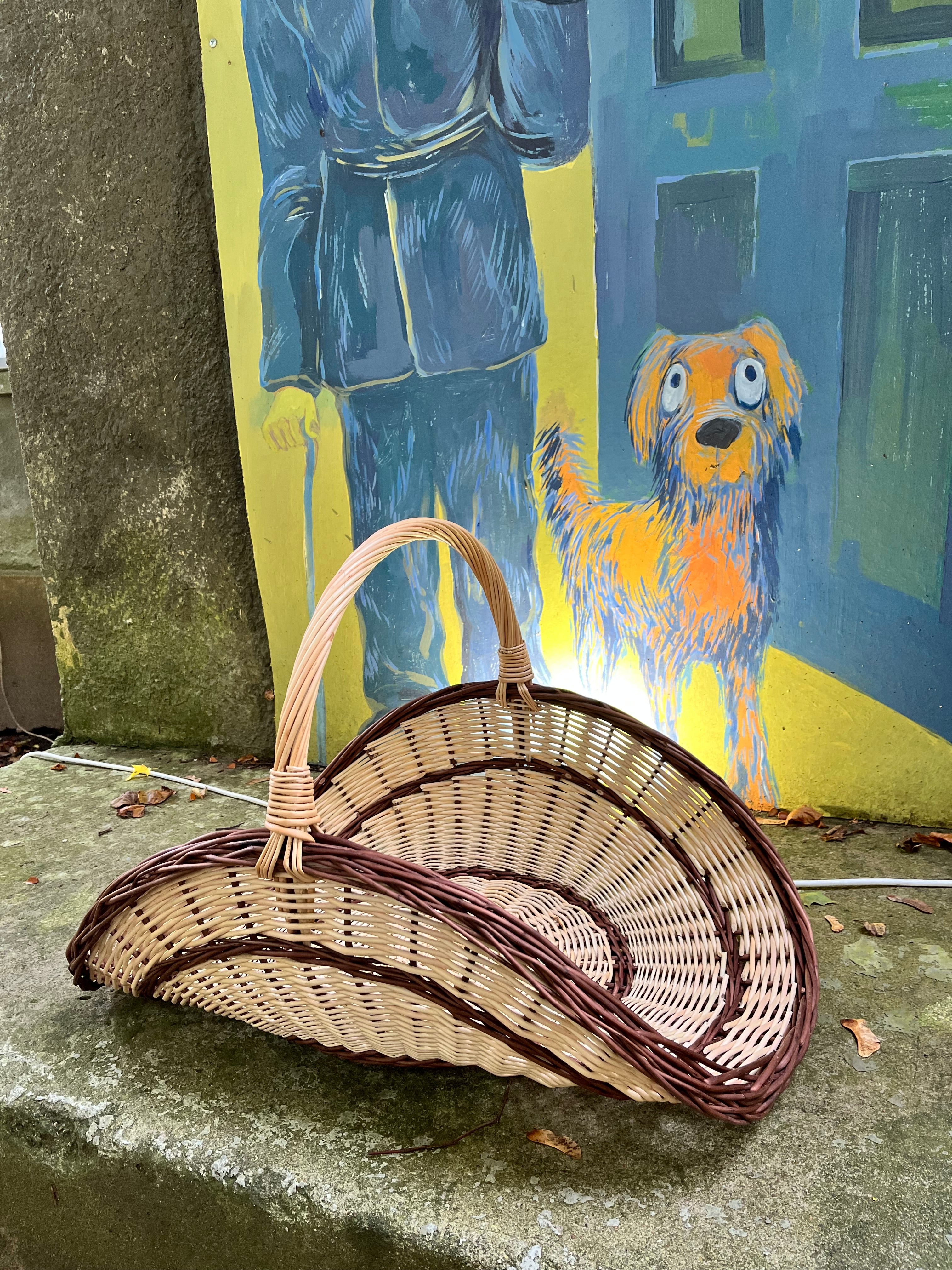 Handwoven Wicker Flower Basket