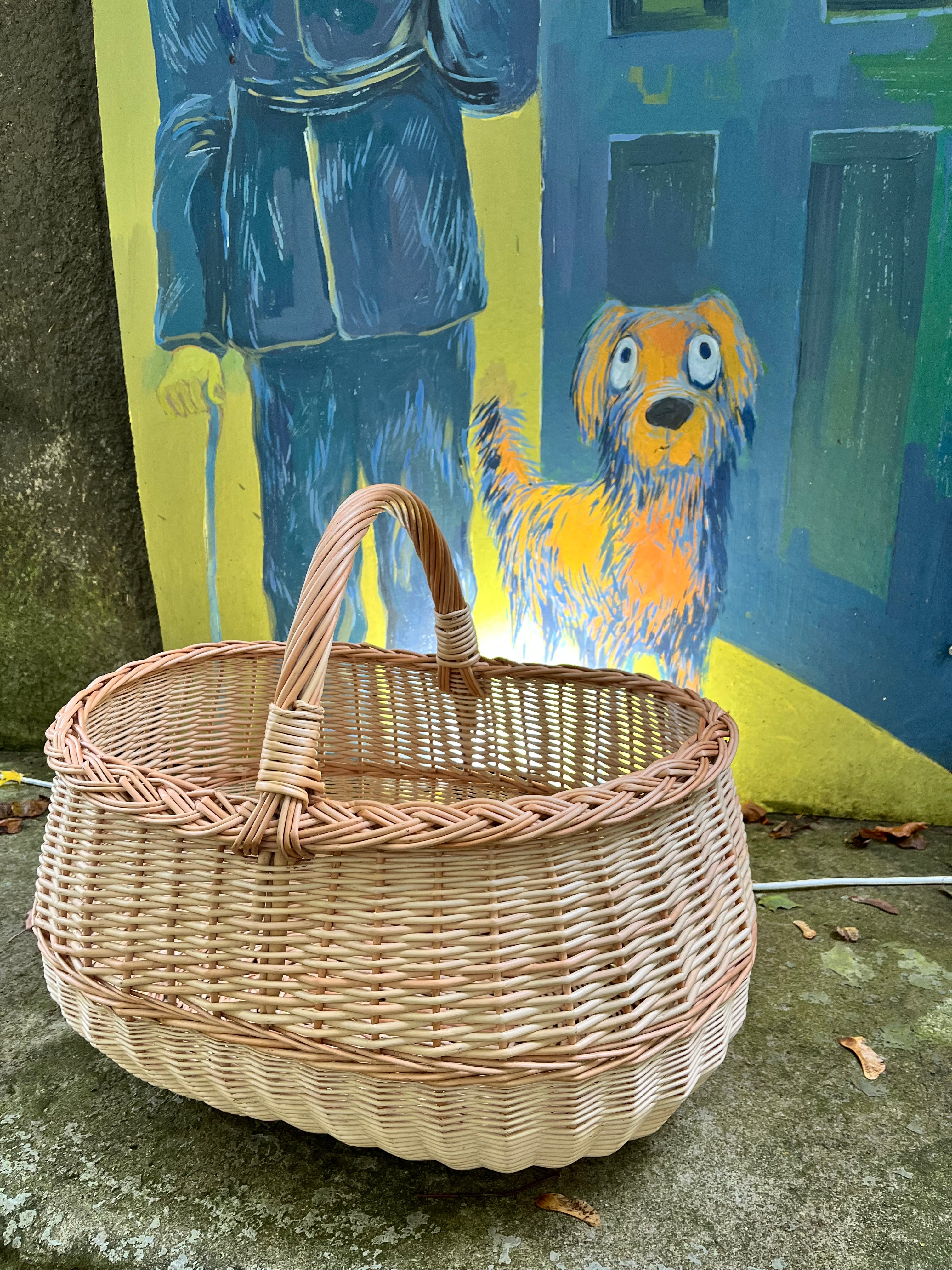 Extra Large Handwoven Wicker Basket