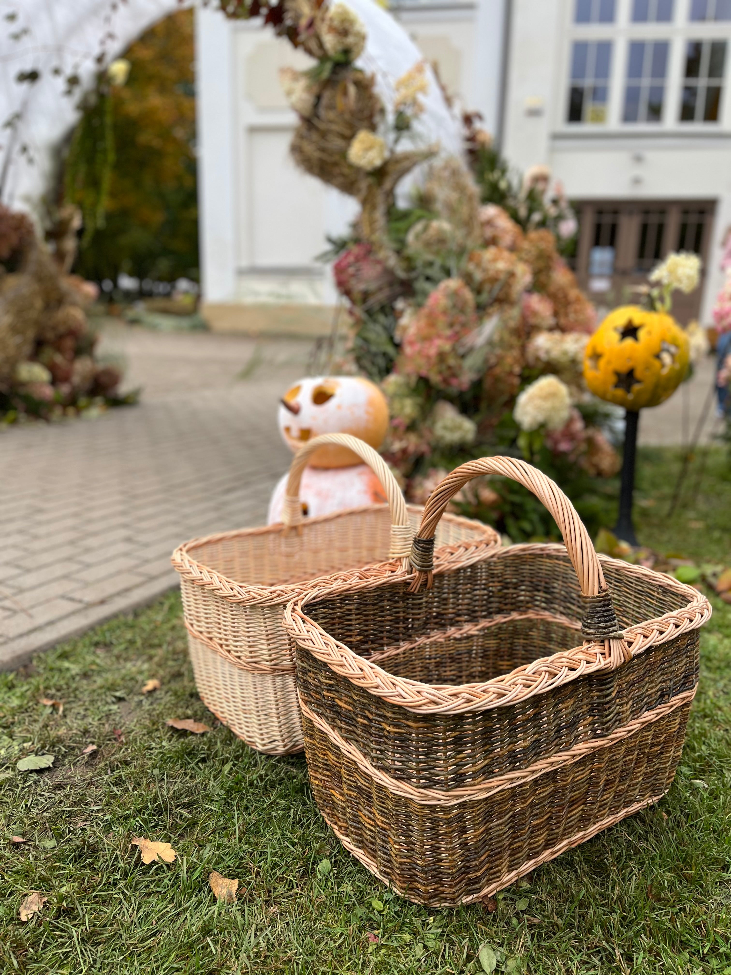 Rectangular Large Wicker Basket