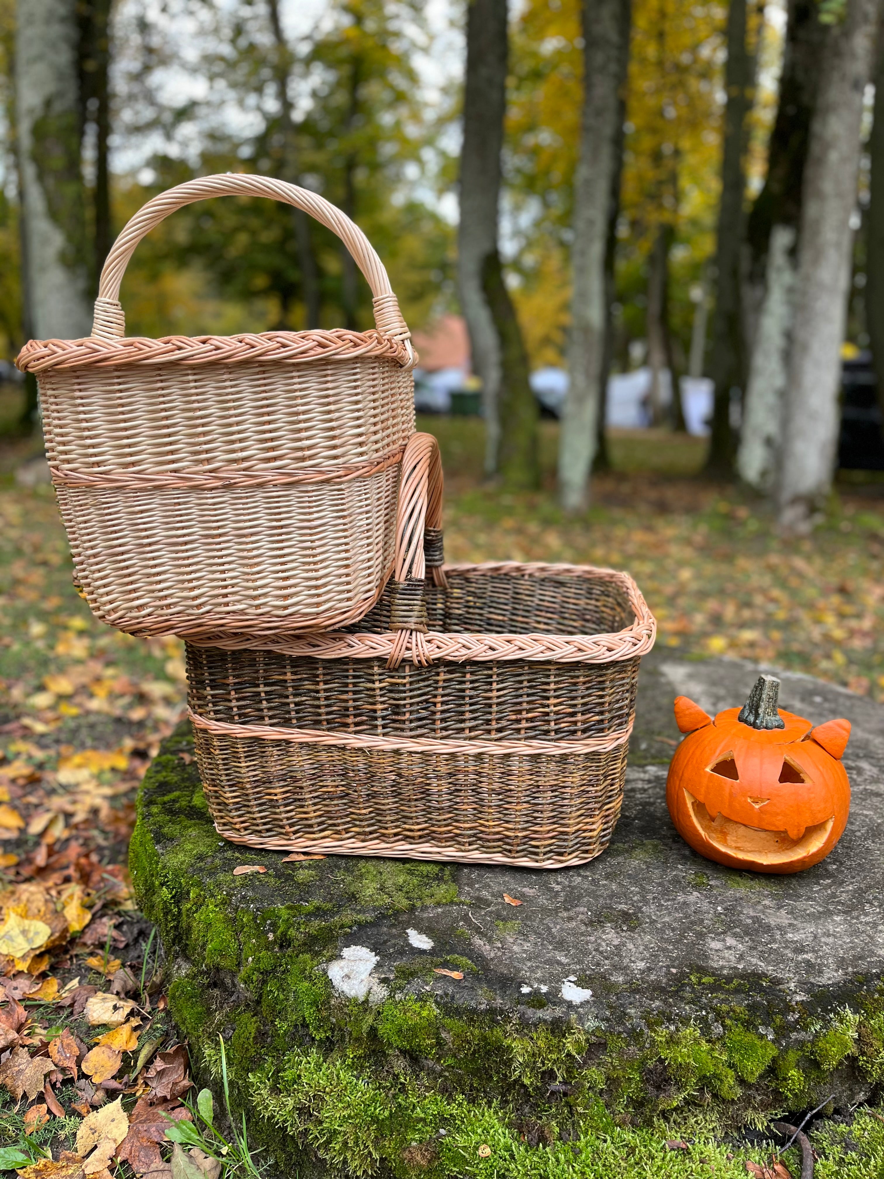 Rectangular Large Wicker Basket