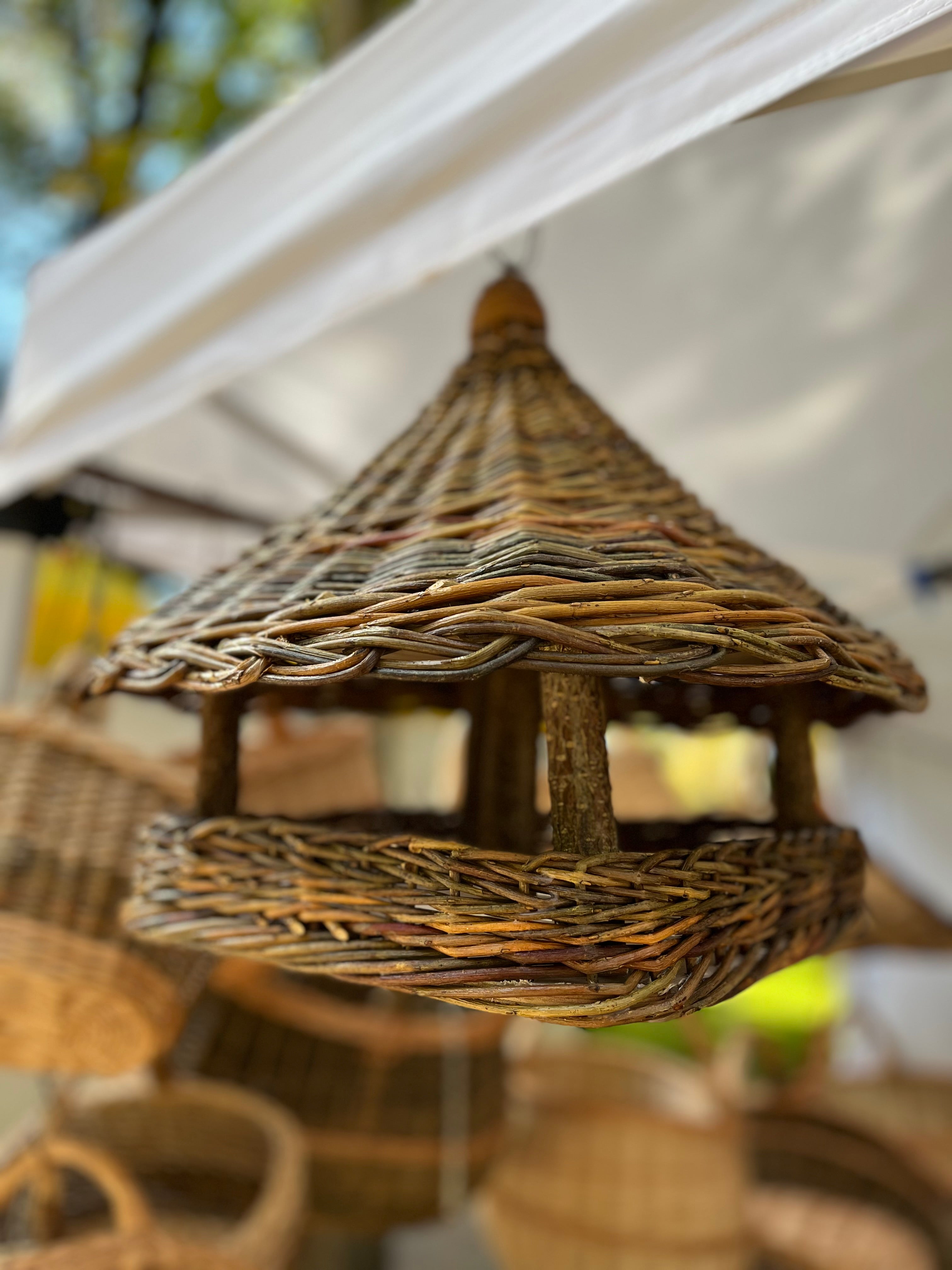 Handmade Wicker Bird Feeder
