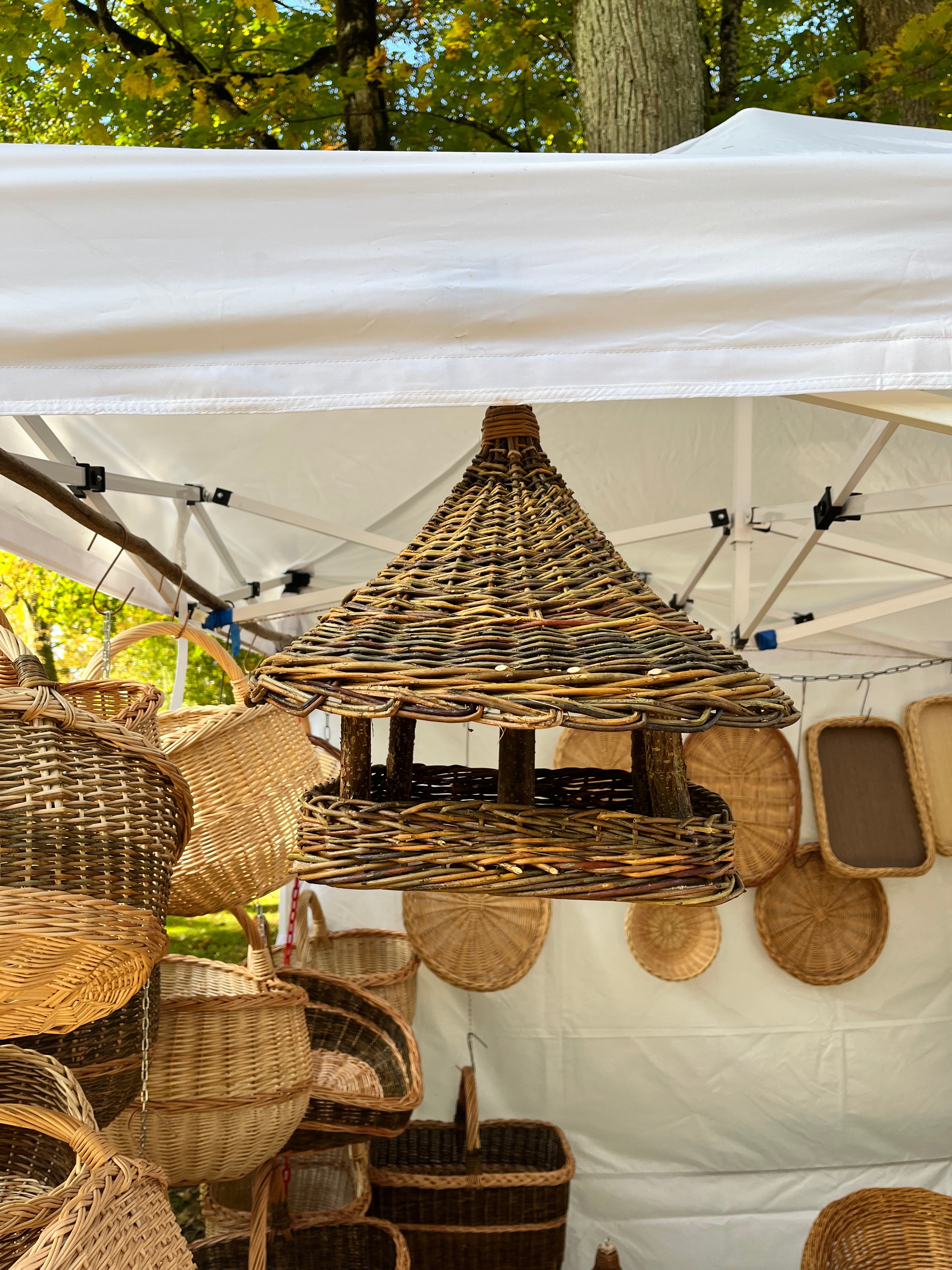 Handmade Wicker Bird Feeder