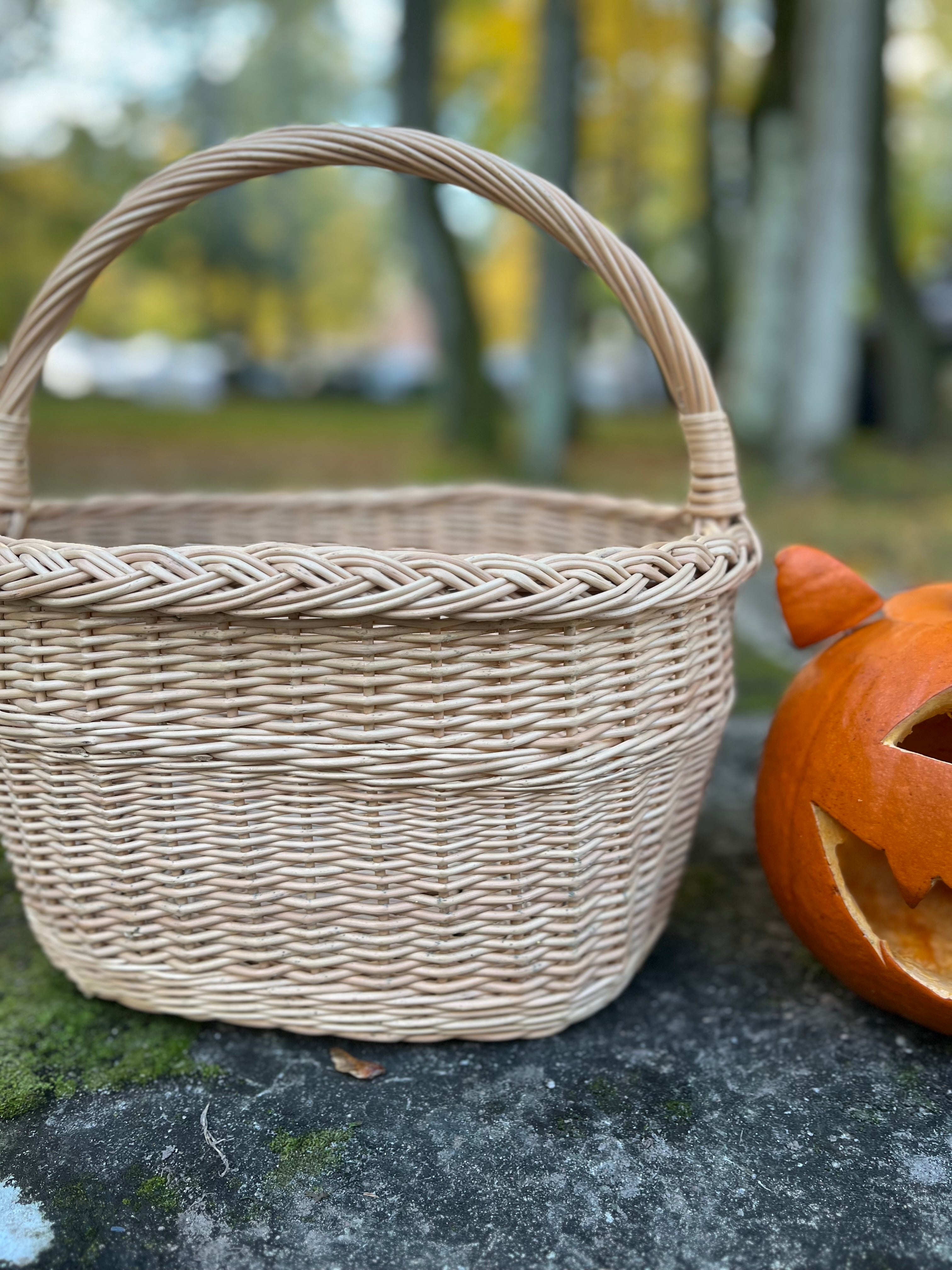 Handmade Rustic Wicker Basket