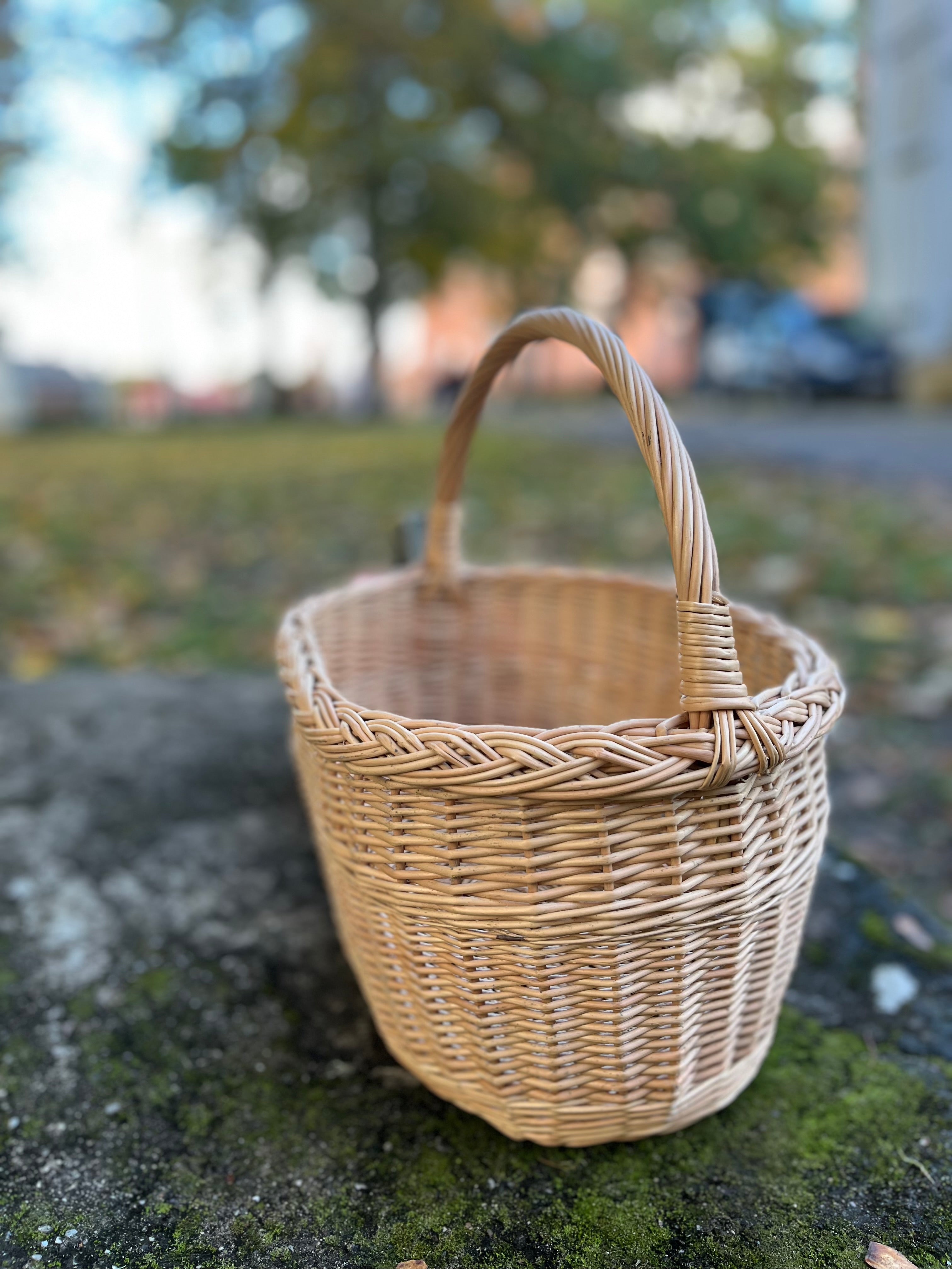 Handmade Rustic Wicker Basket