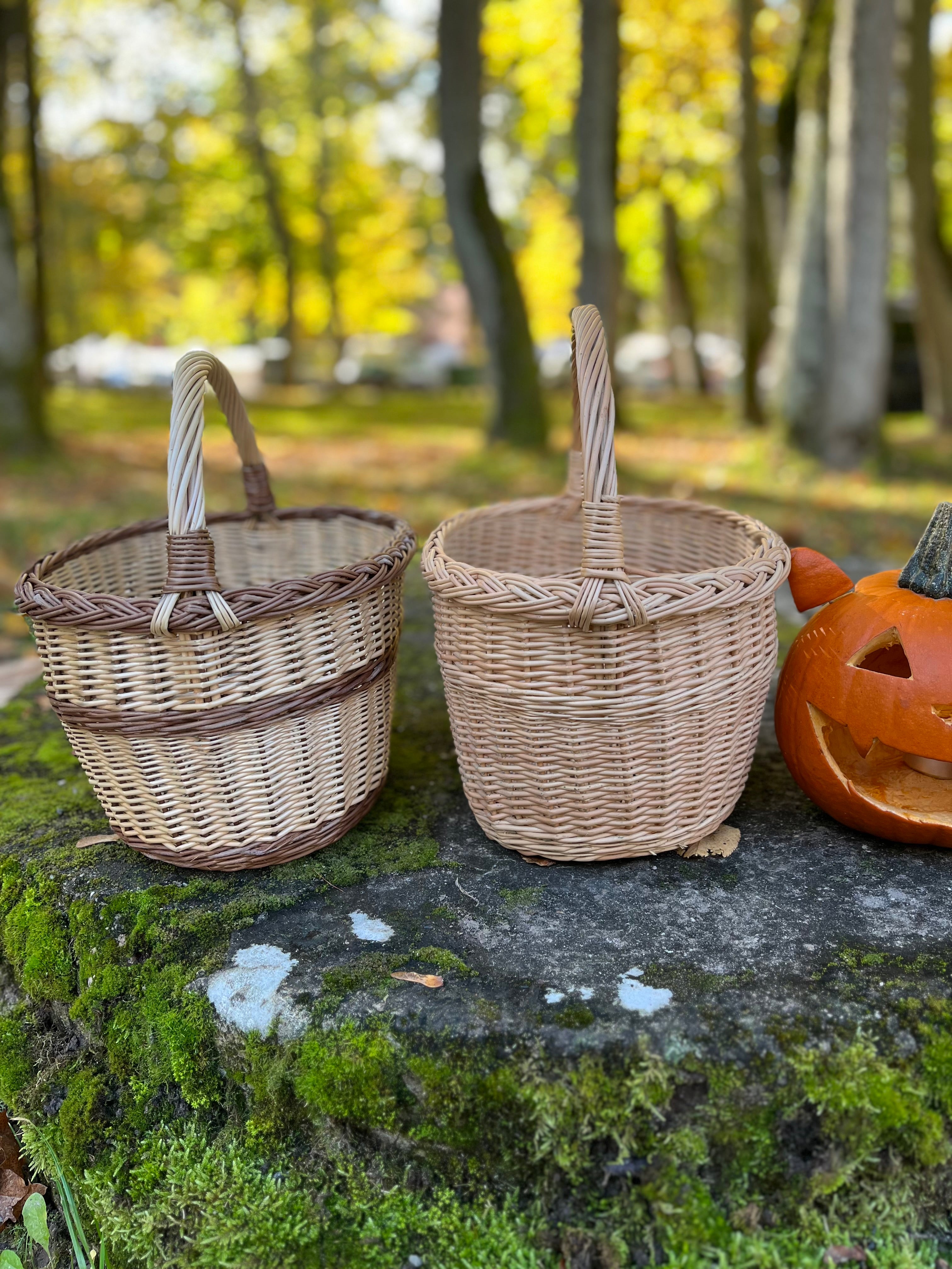 Handmade Rustic Wicker Basket