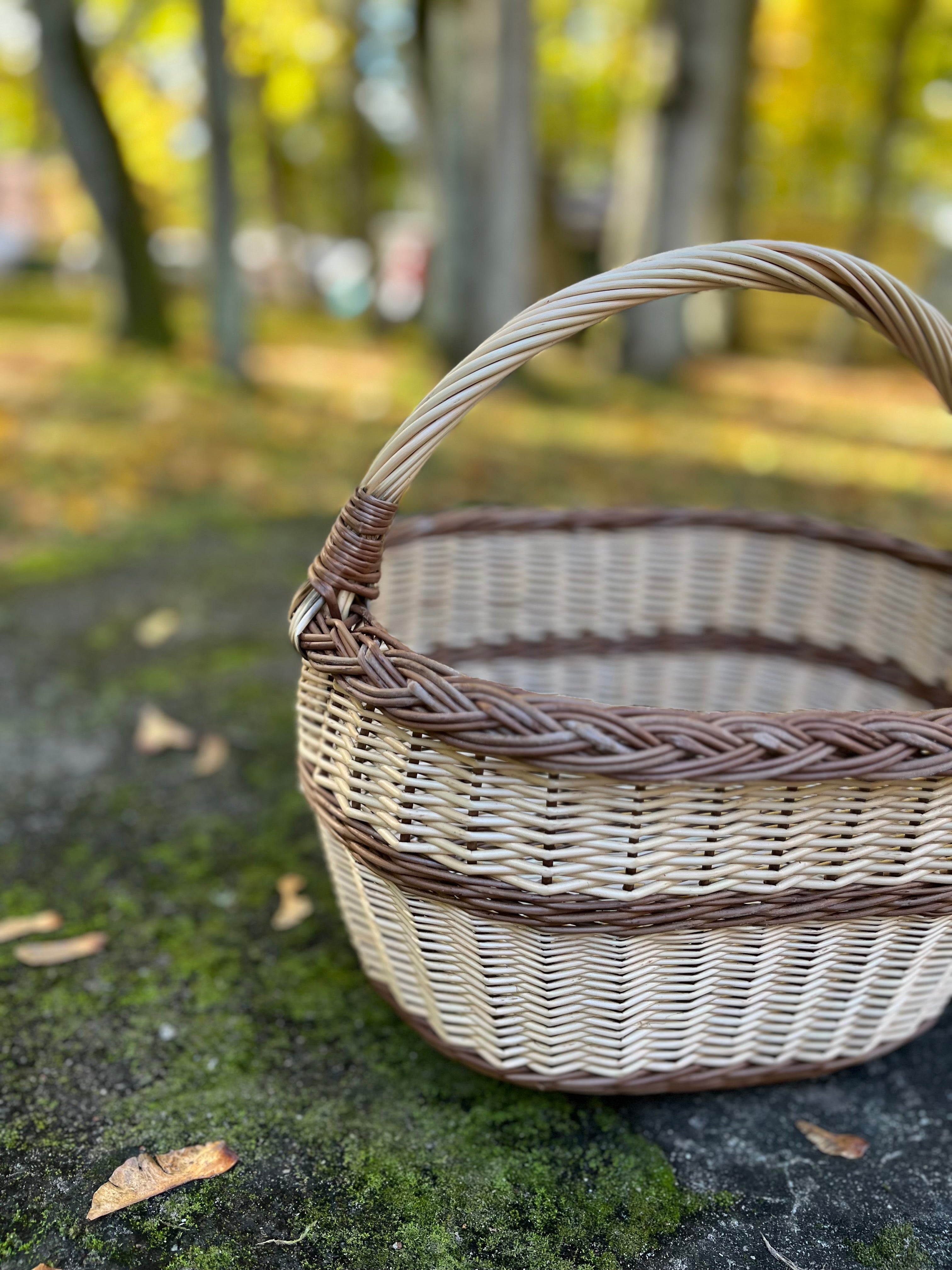 Handmade Rustic Wicker Basket