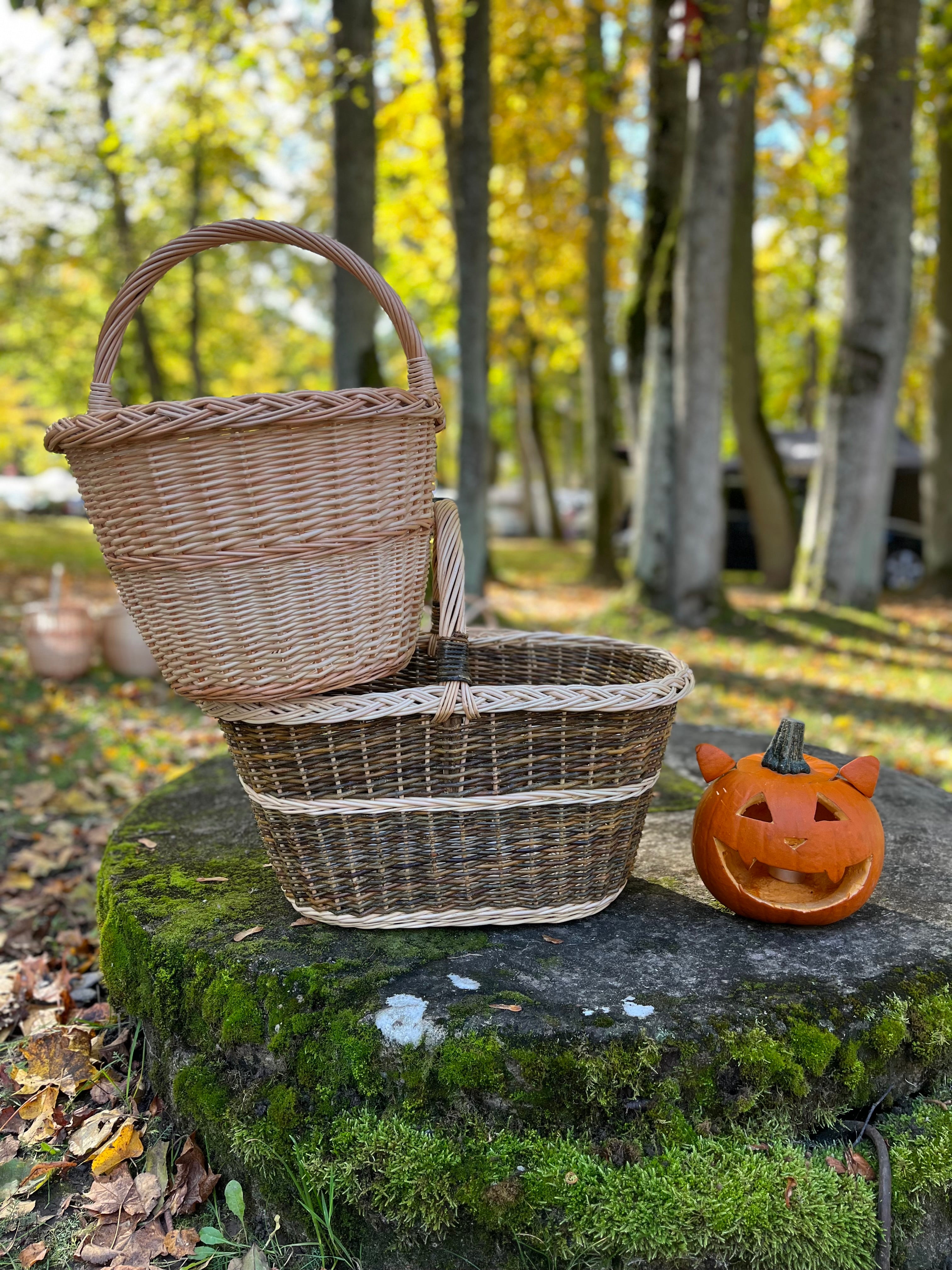 Large Rustic Decorative Wicker Basket