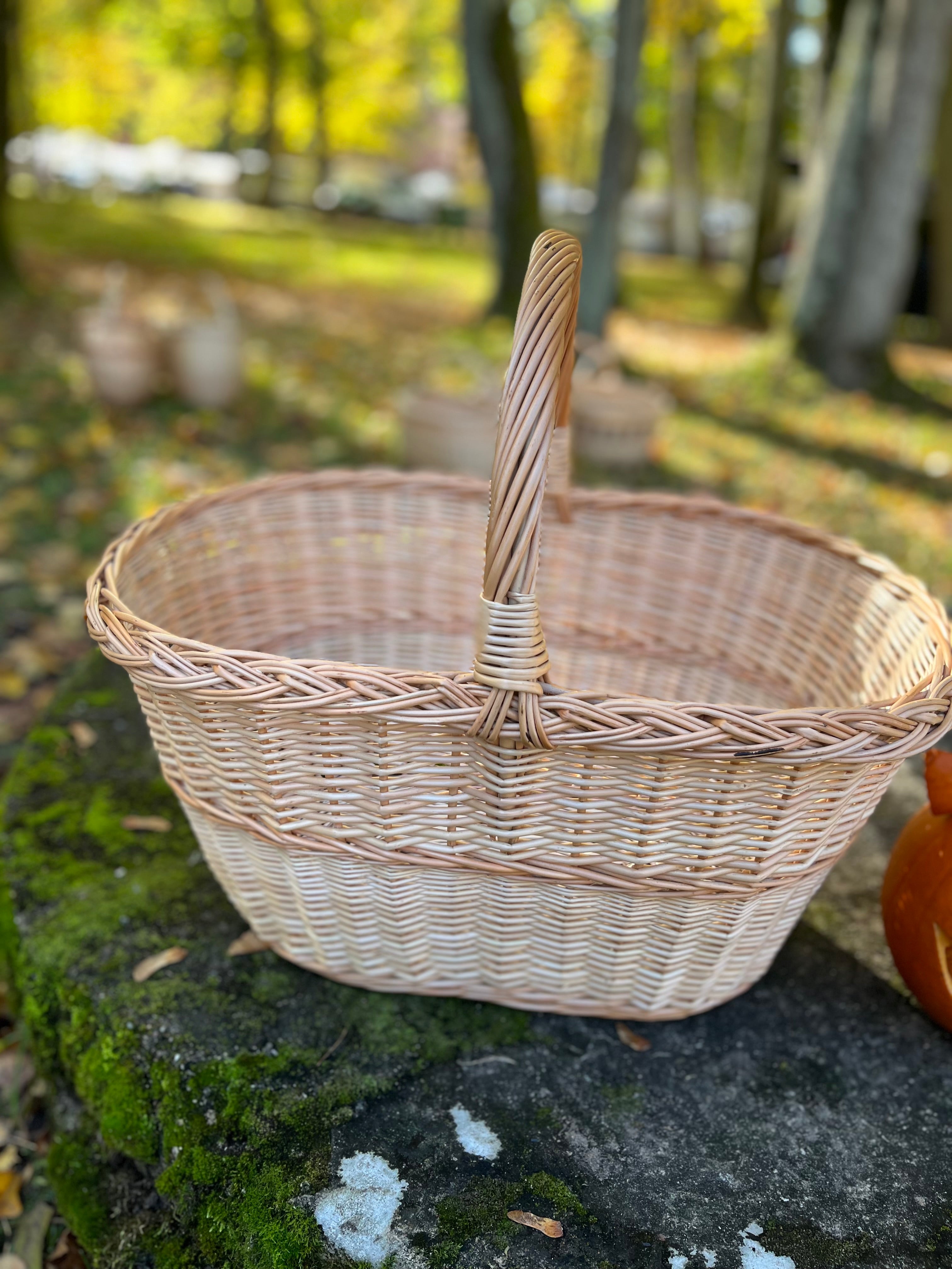 Large Rustic Decorative Wicker Basket