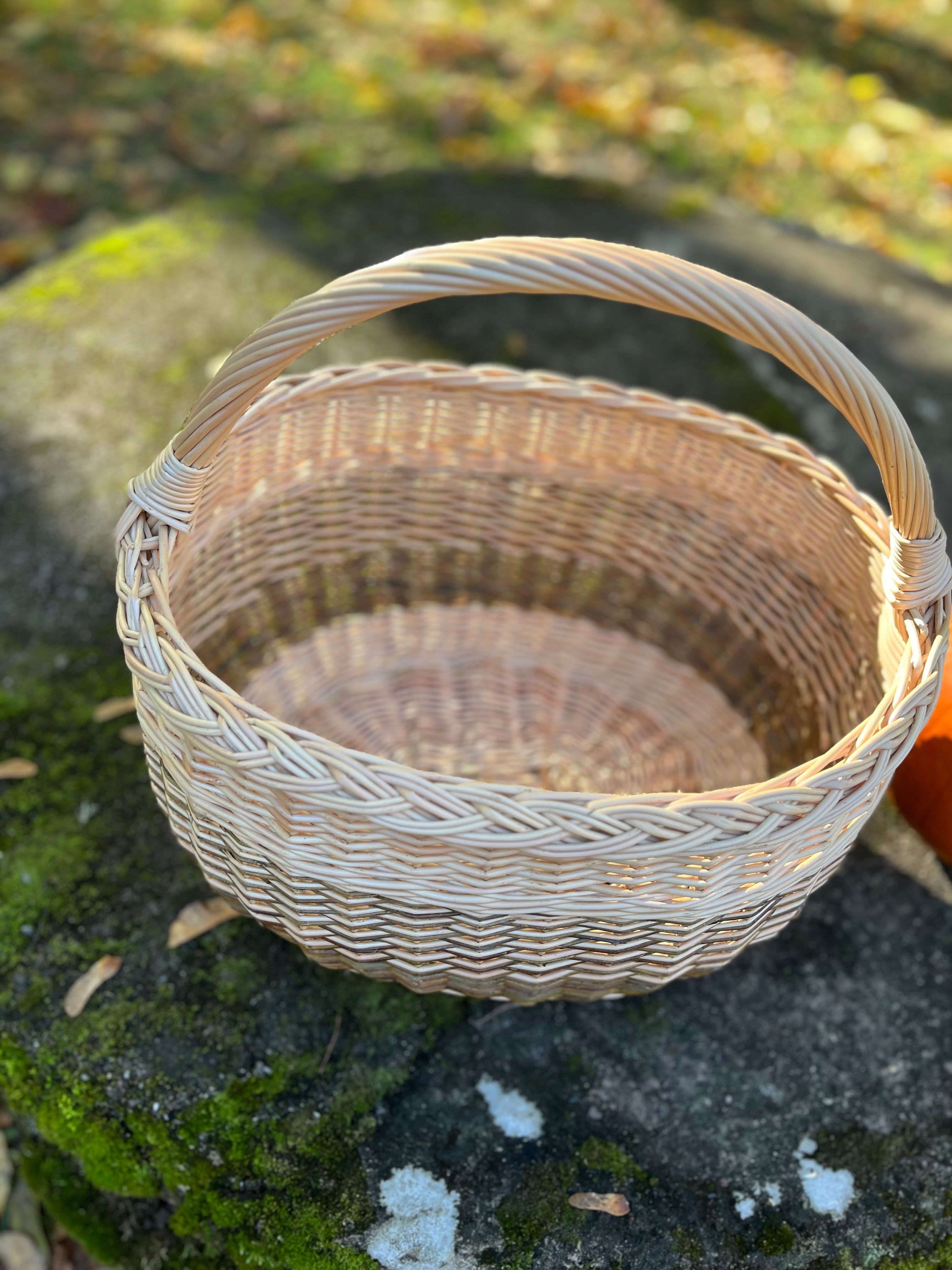 Rustic Handwoven Wicker Basket