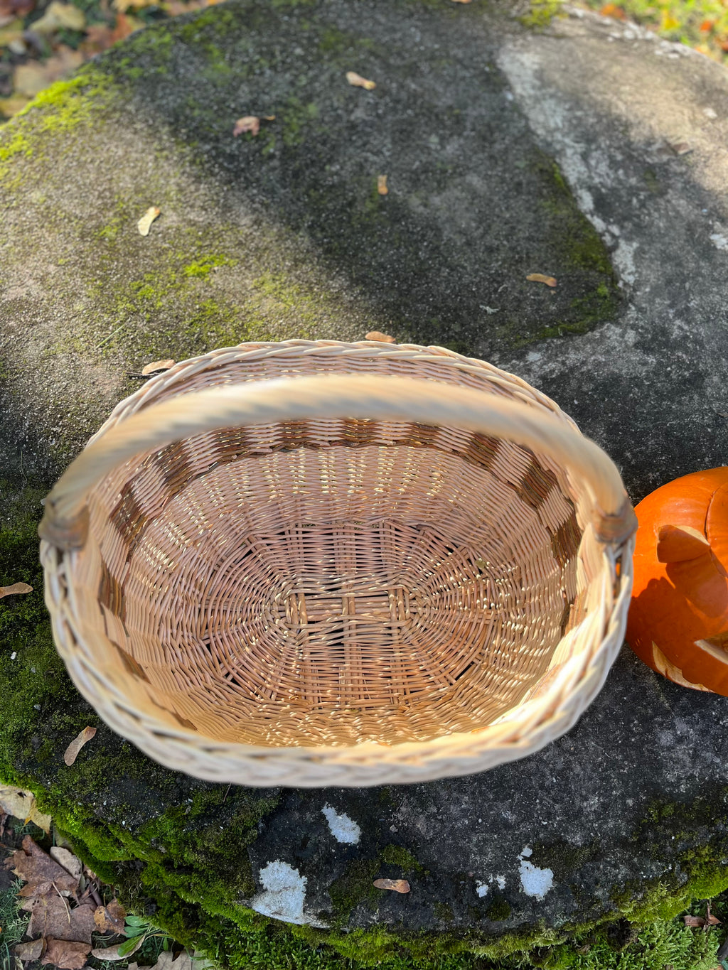 Rustic Handwoven Wicker Basket