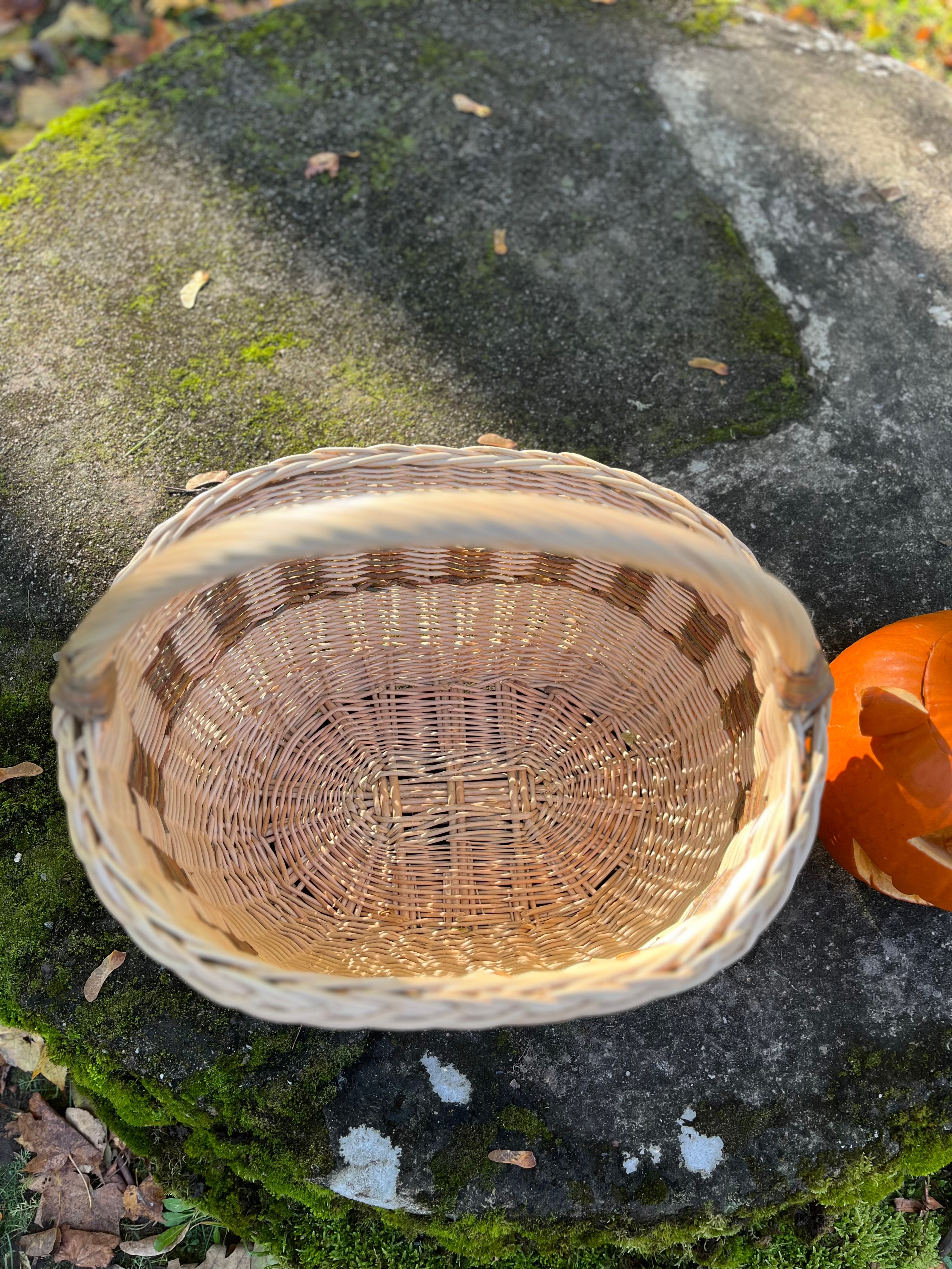 Rustic Handwoven Wicker Basket