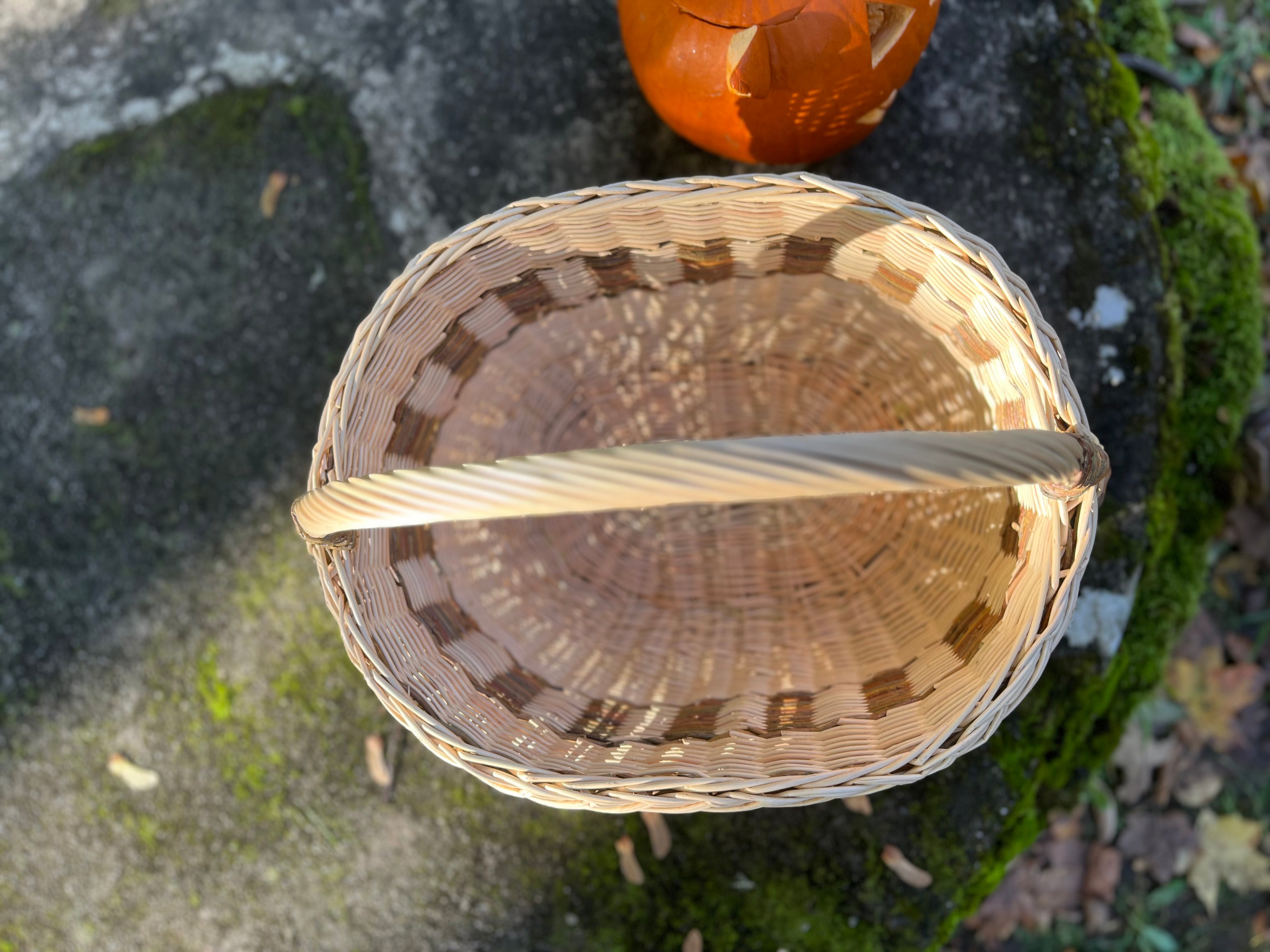 Rustic Handwoven Wicker Basket