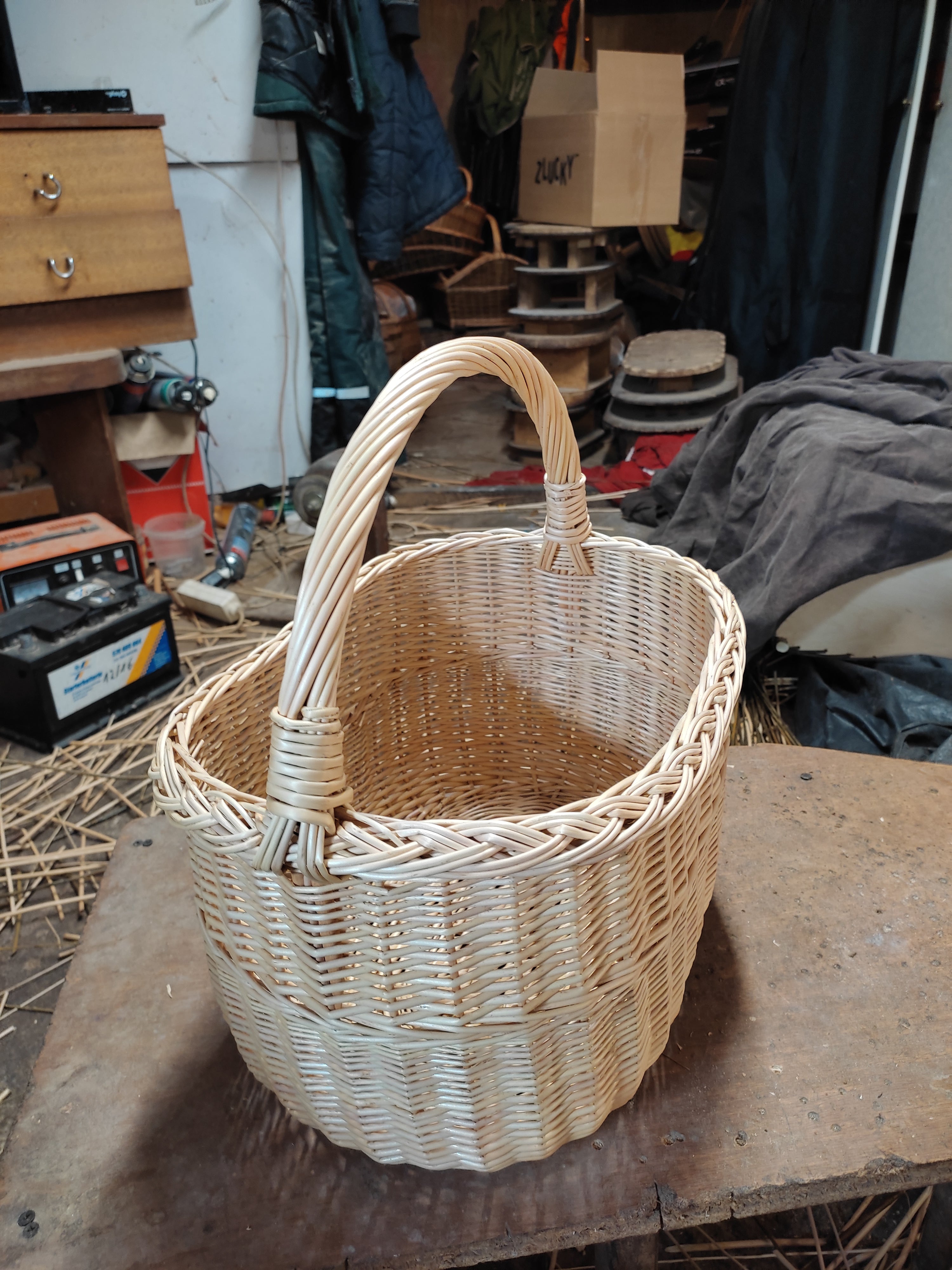 Handmade Wicker Basket with Handle