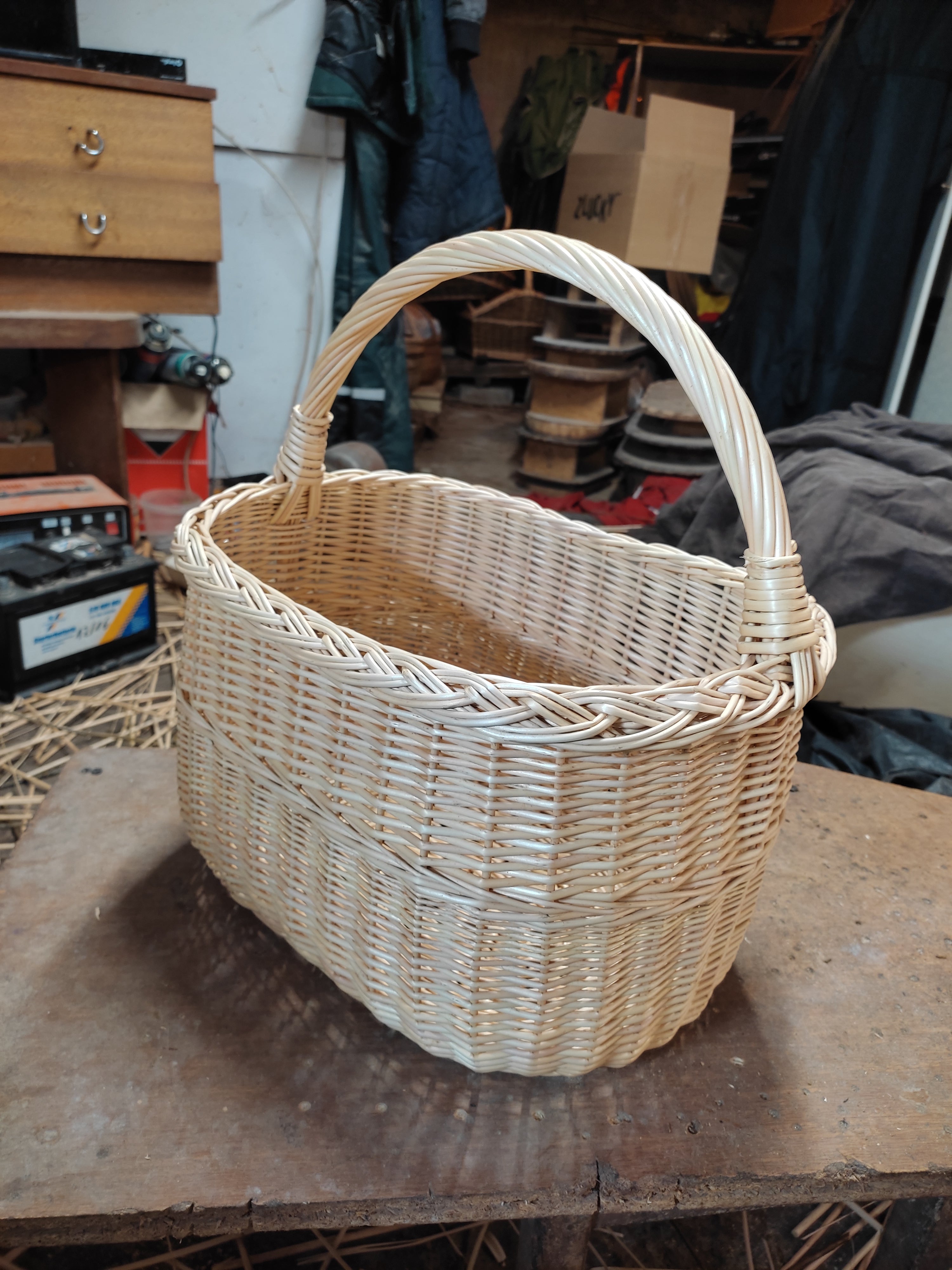 Handmade Wicker Basket with Handle