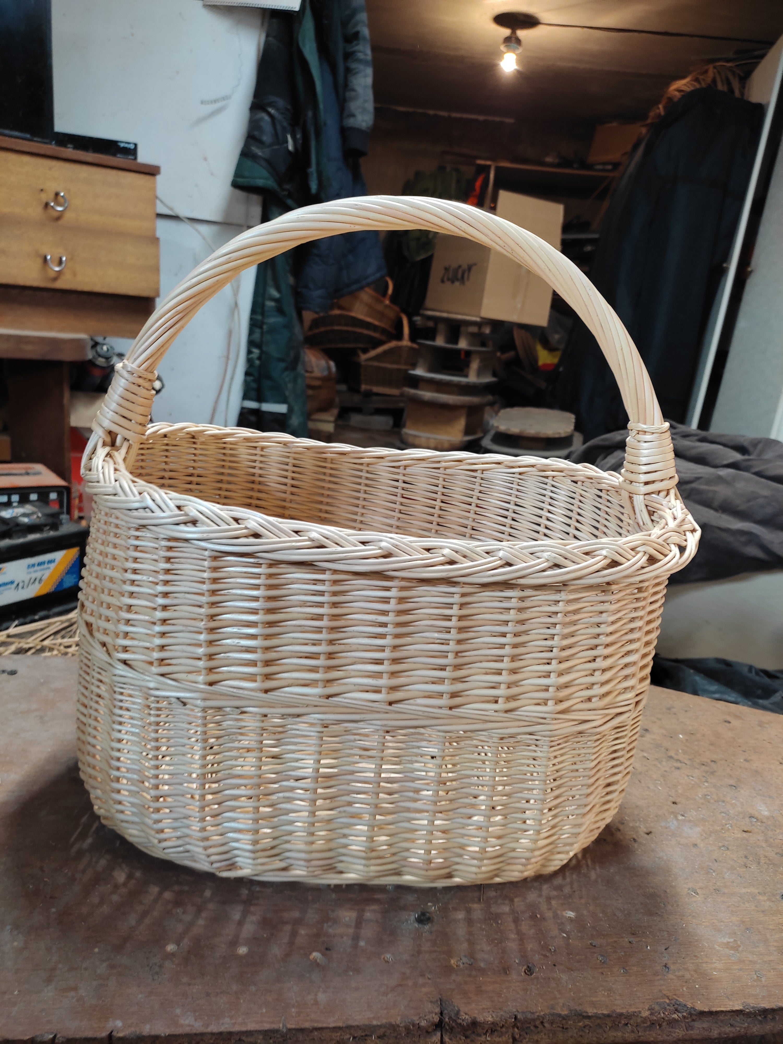 Handmade Wicker Basket with Handle