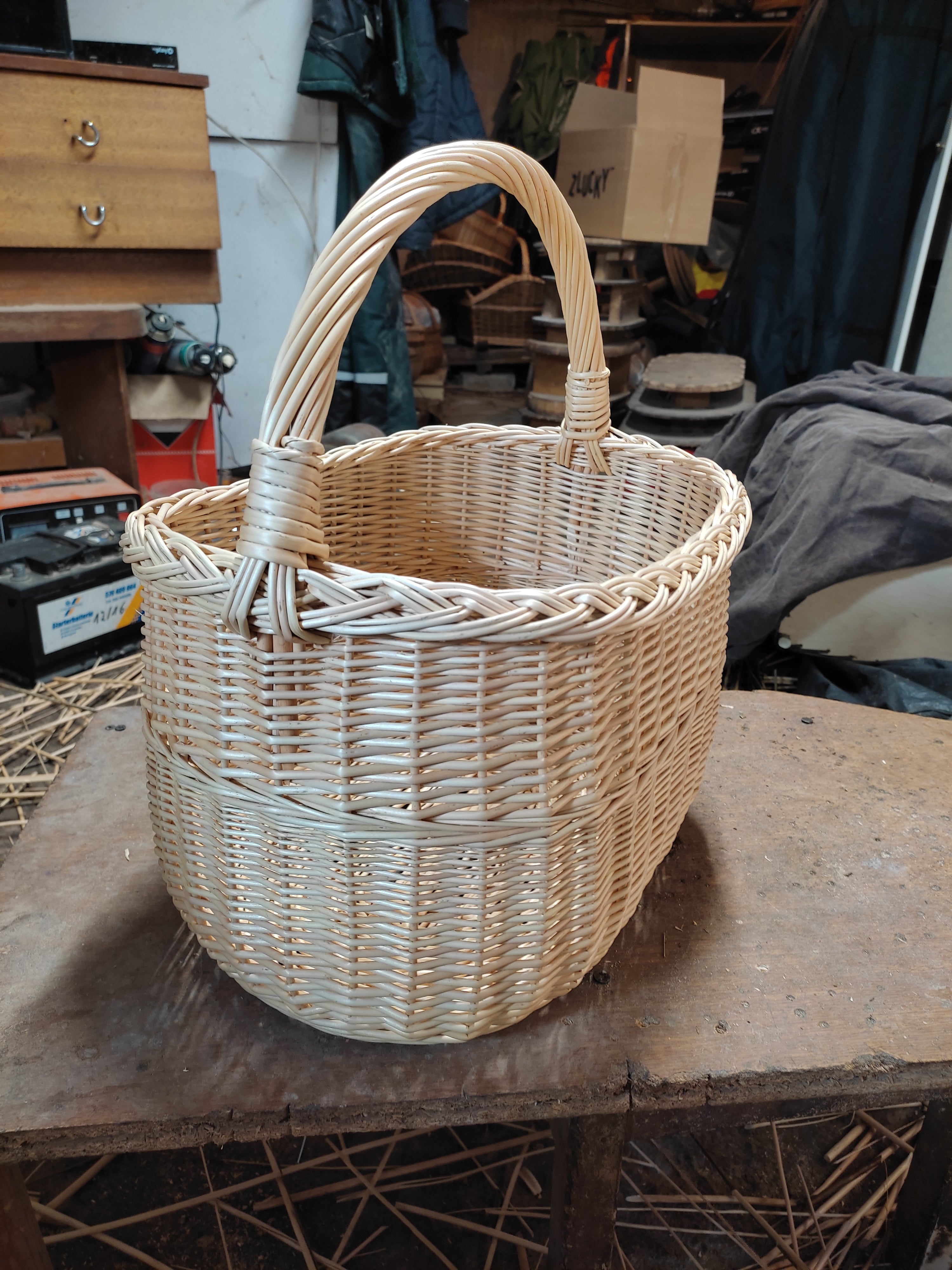 Handmade Wicker Basket with Handle