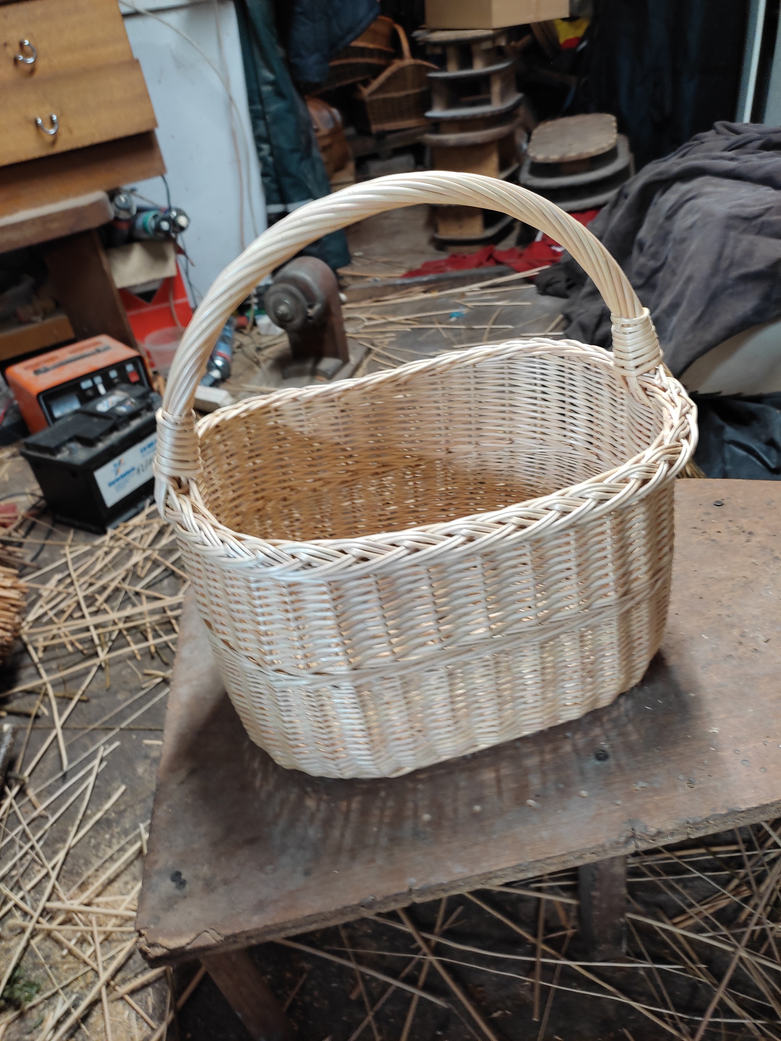 Handmade Wicker Basket with Handle