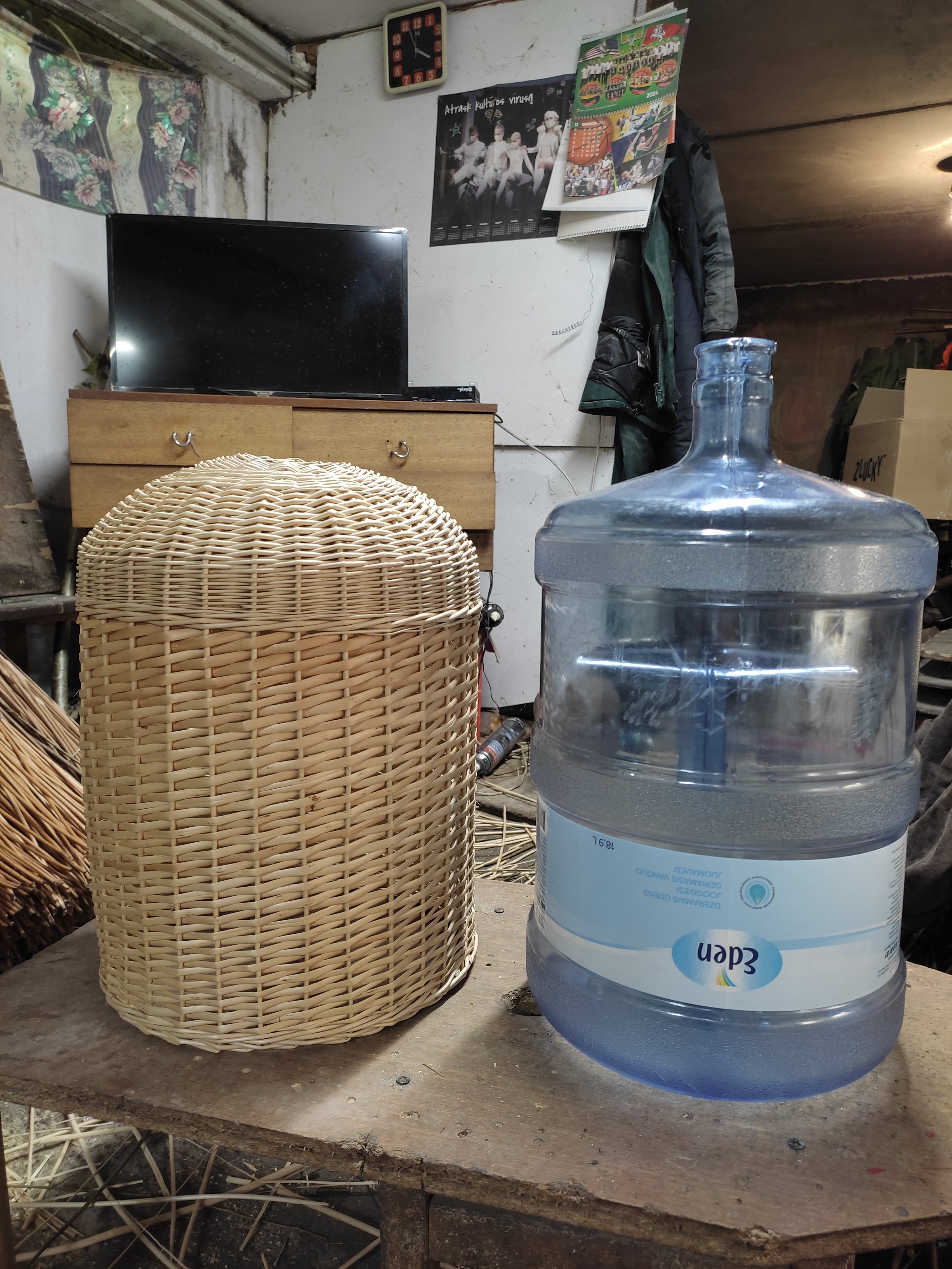 Wicker Water Bottle Cover