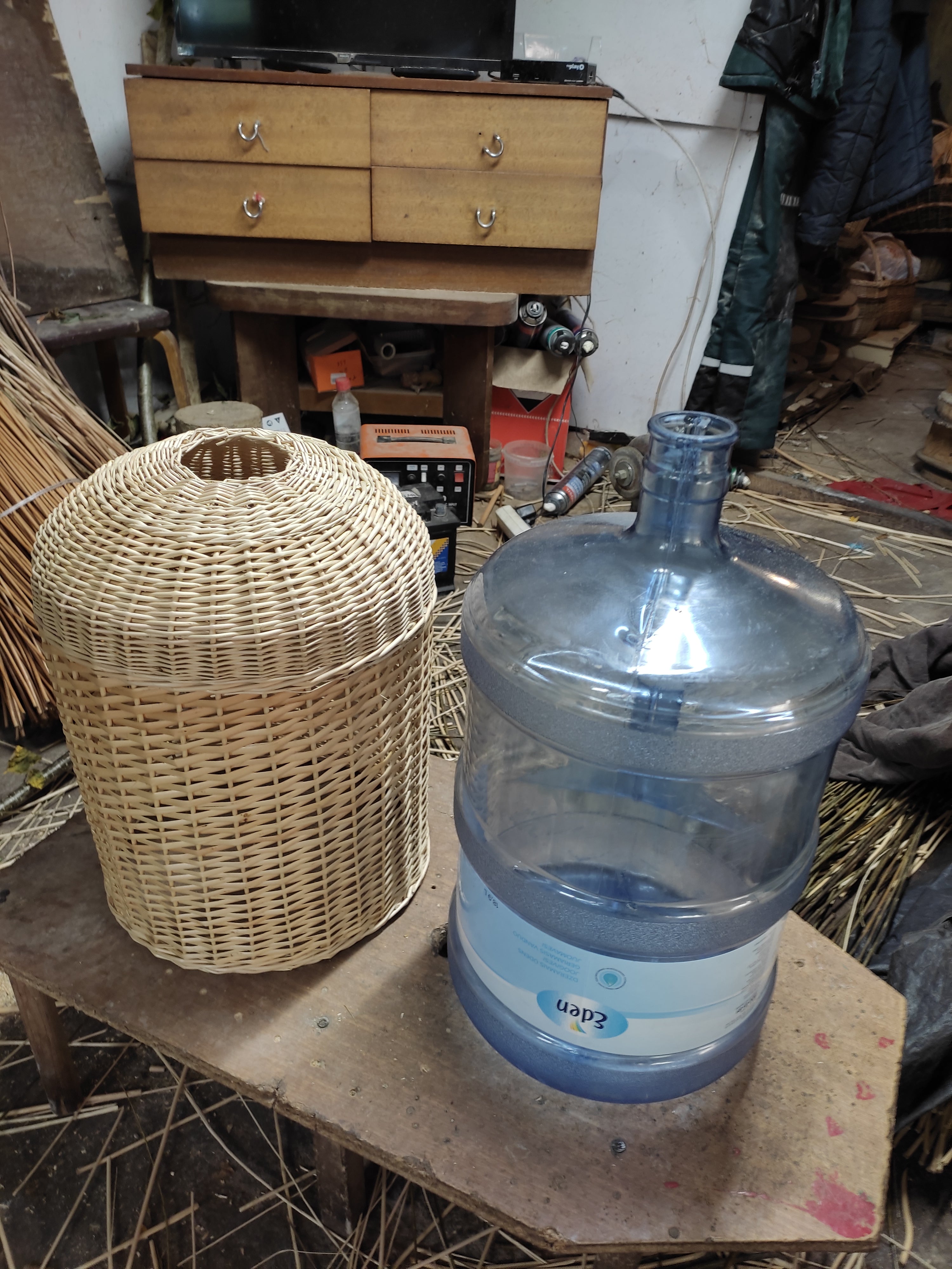 Wicker Water Bottle Cover