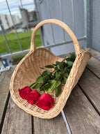 Wicker flower basket 031b