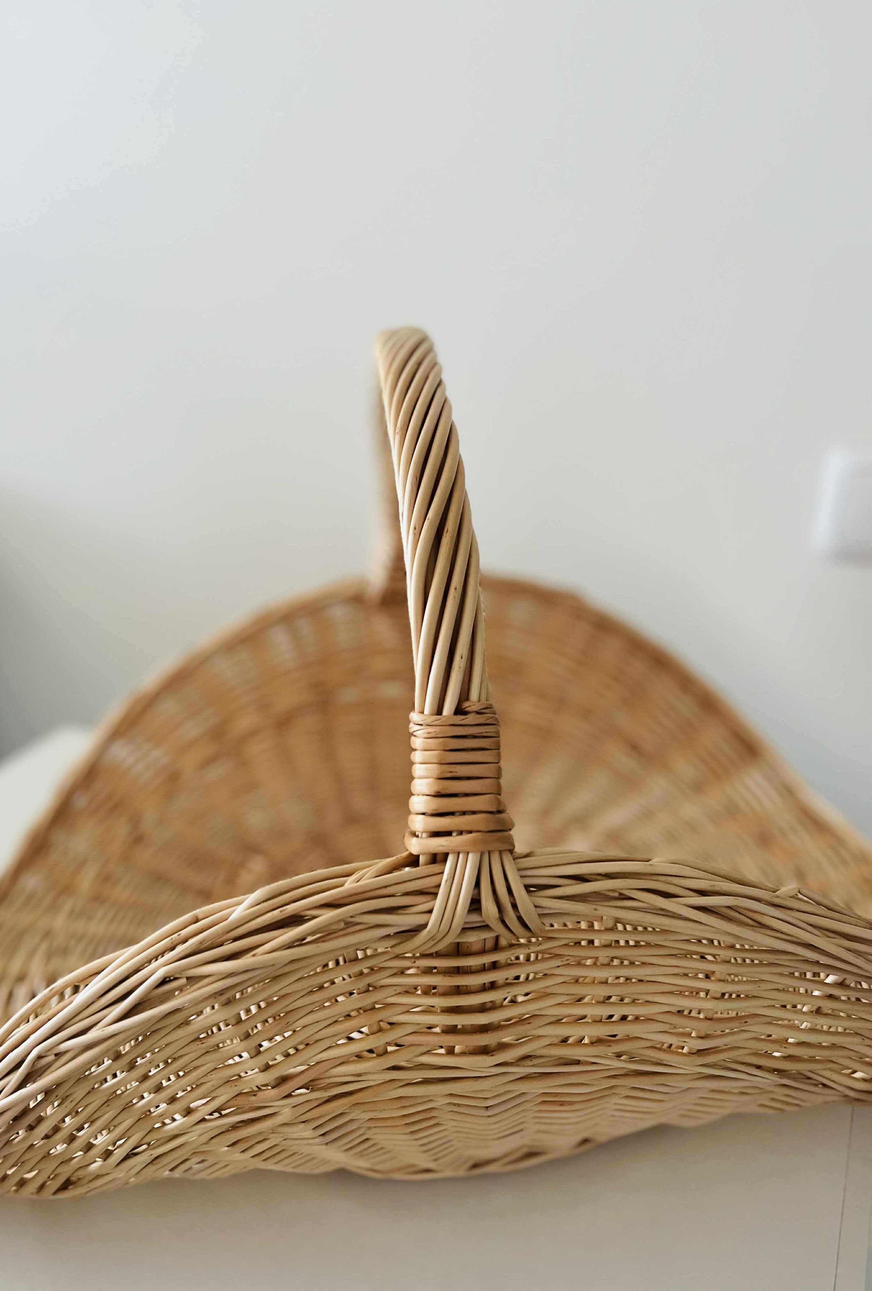 Handwoven Wicker Flower Basket