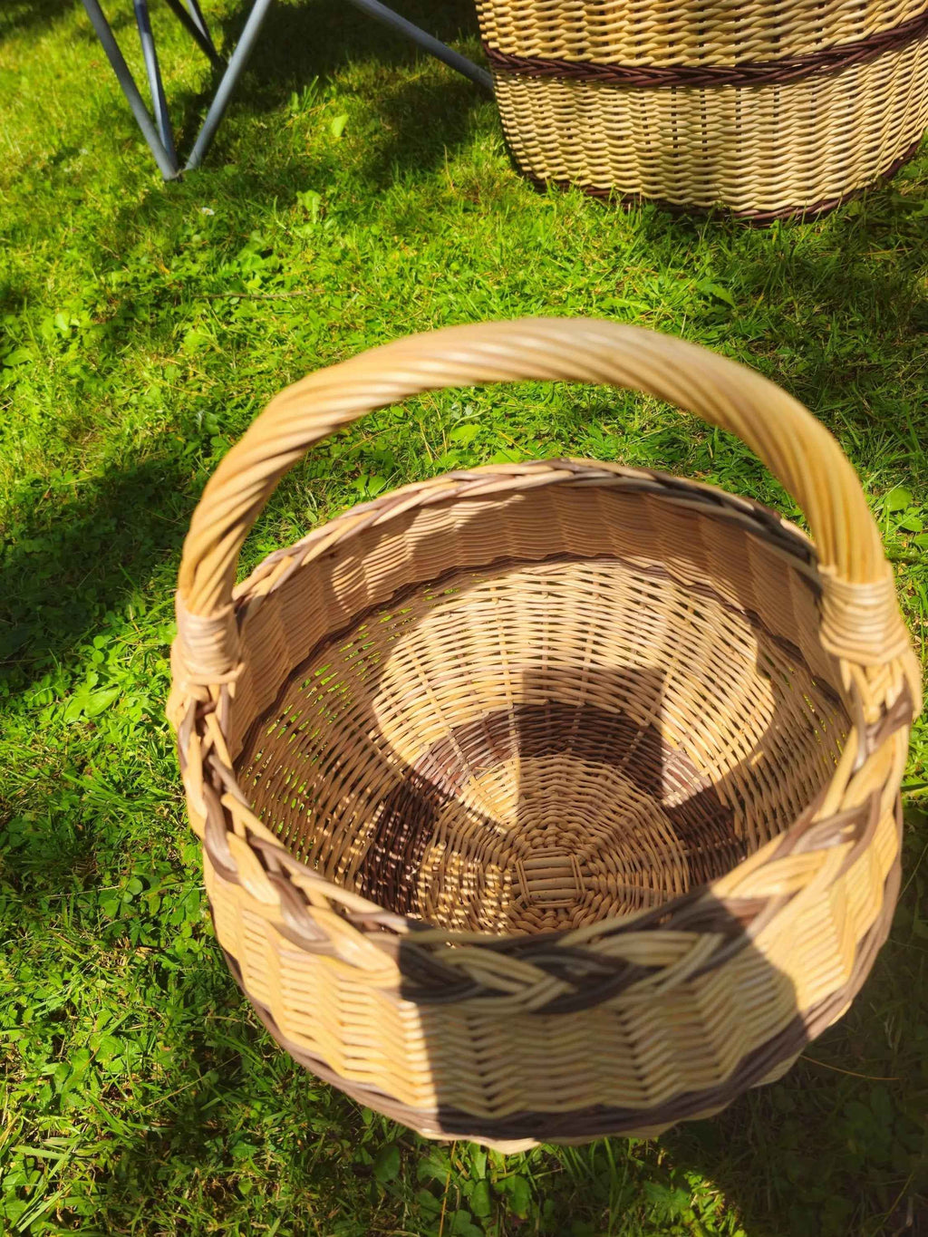 Wicker basket 049b - NaturelyWoven wicker - handmade