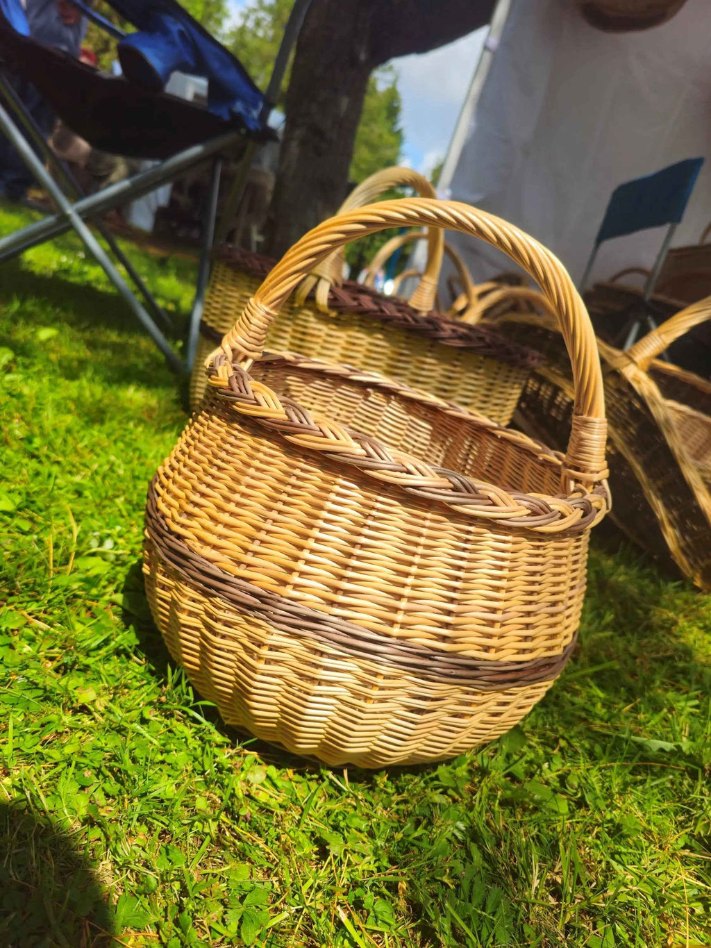 Wicker basket 049b - NaturelyWoven wicker - handmade