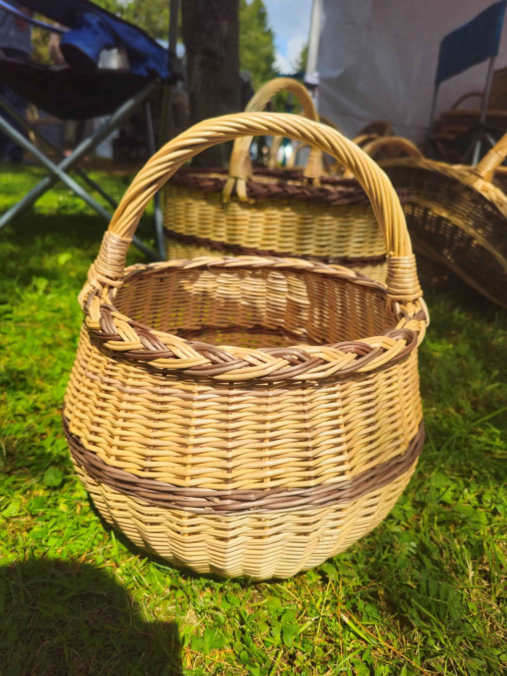 Wicker basket 049b - NaturelyWoven wicker - handmade