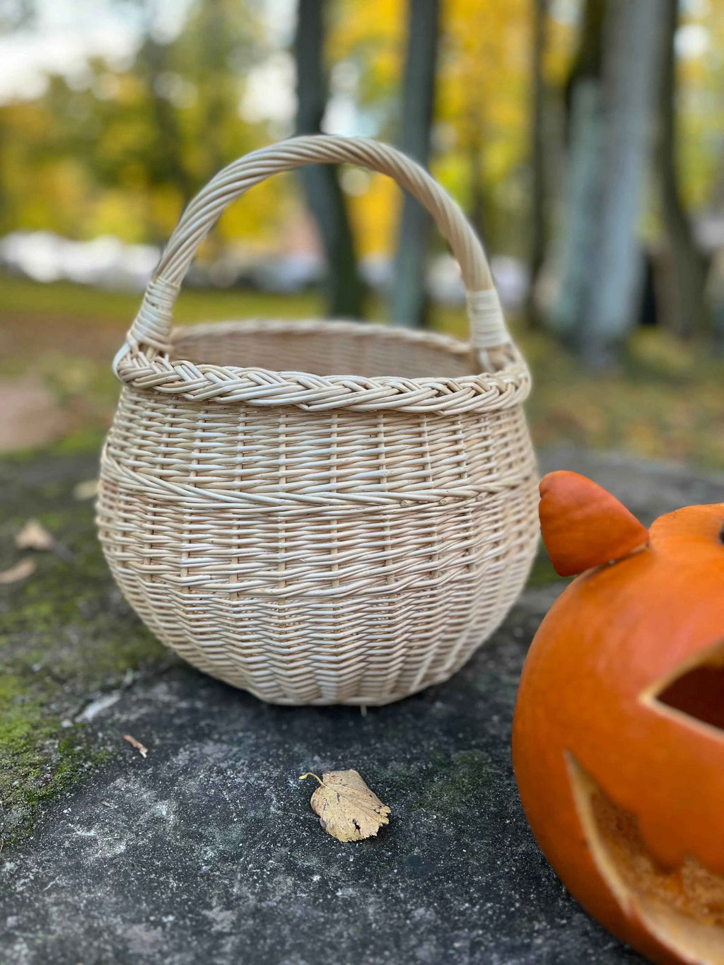 Wicker basket 049b - NaturelyWoven wicker - handmade
