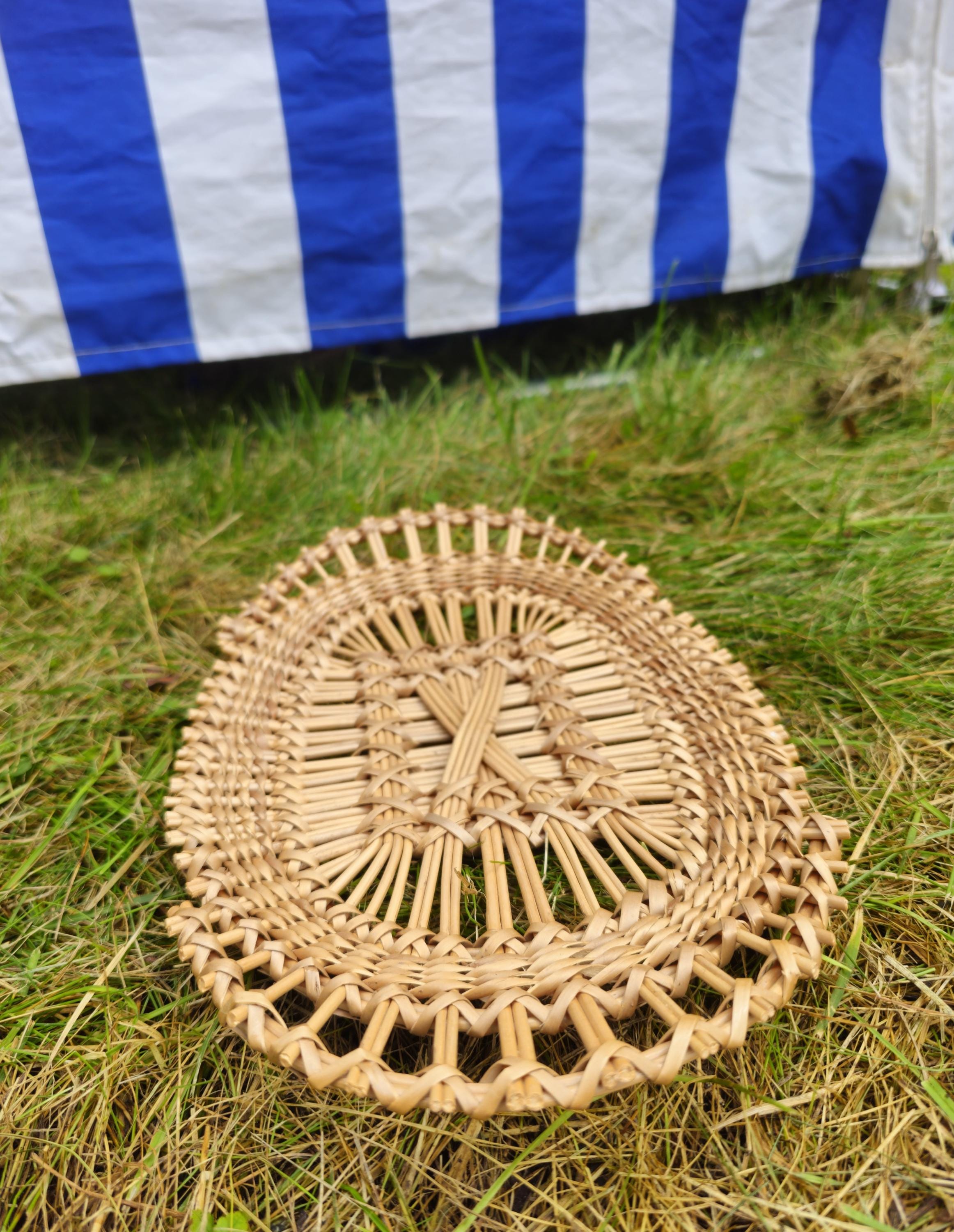 Oval Wicker Tray